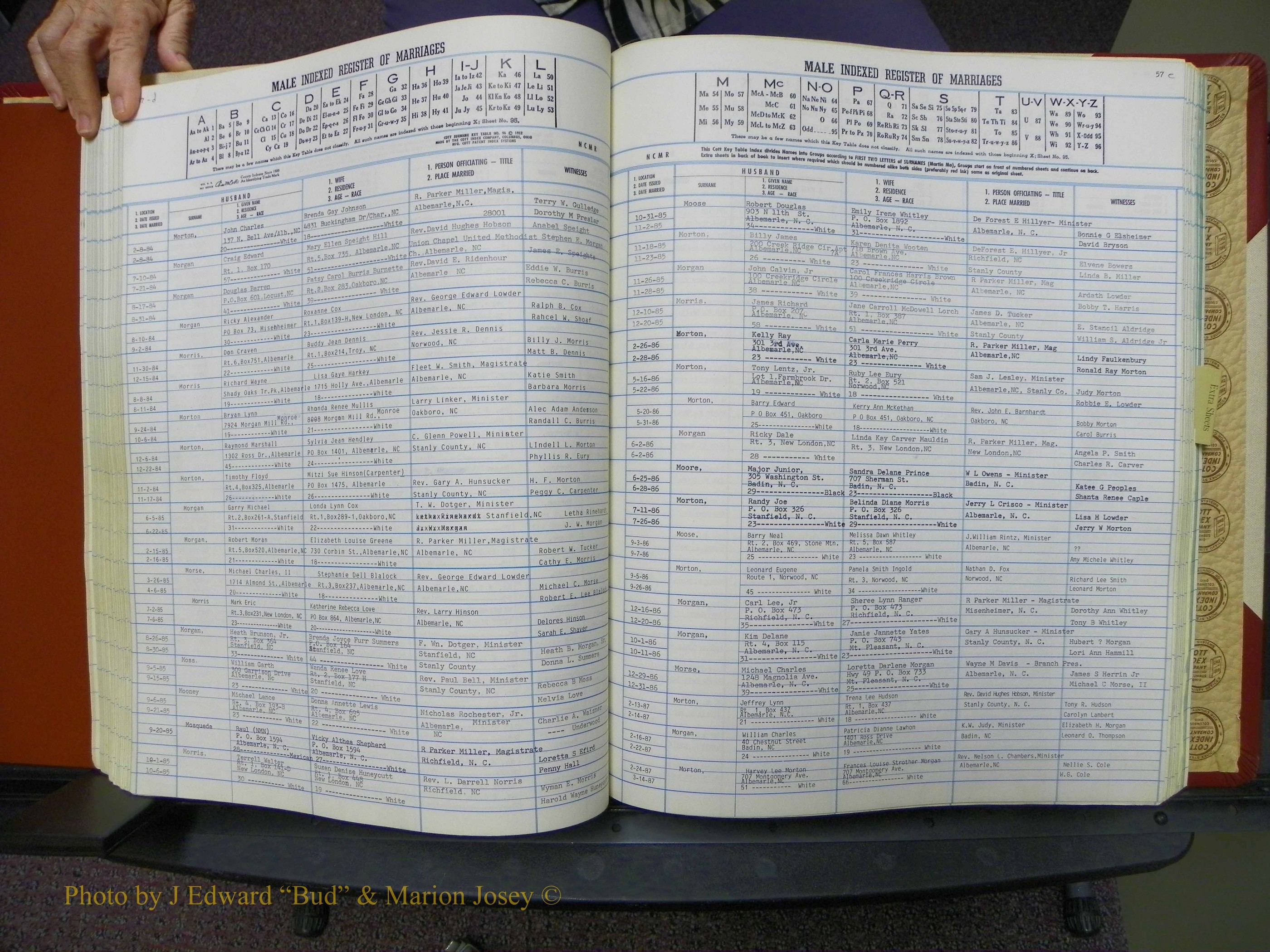 Stanley Co, NC Marriages, Male Index, A-Z, 1979-1994 (127).JPG