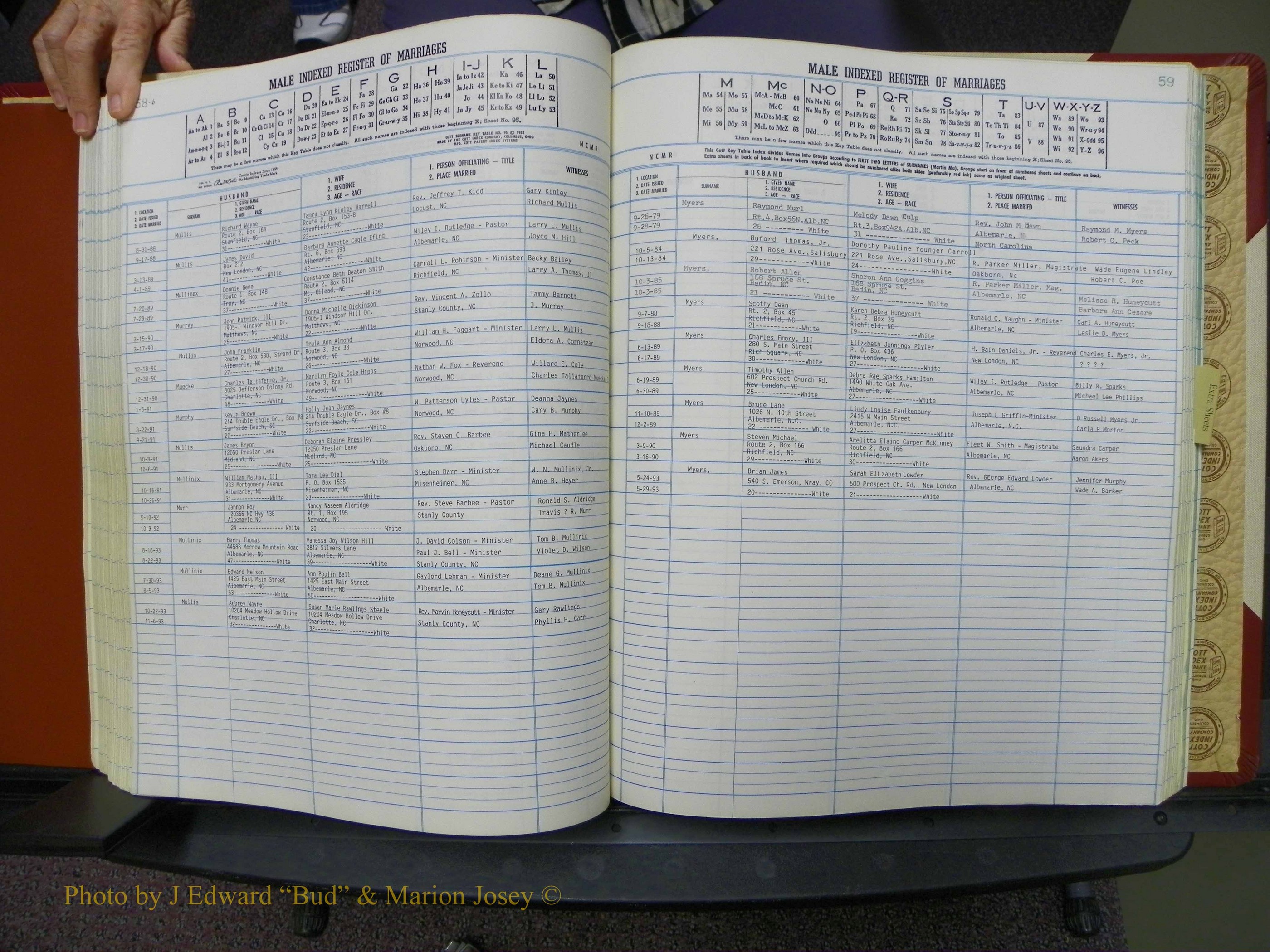 Stanley Co, NC Marriages, Male Index, A-Z, 1979-1994 (131).JPG