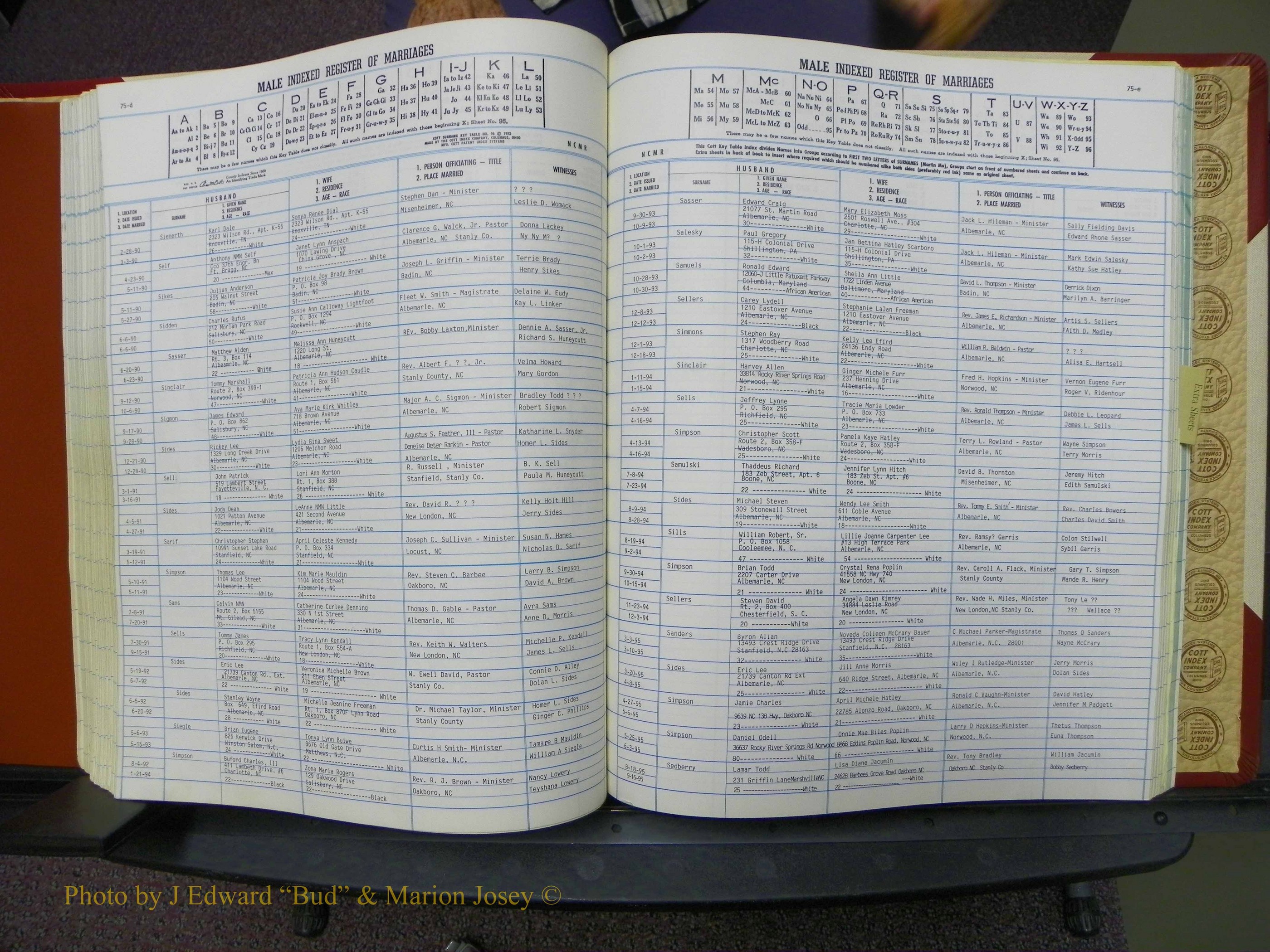 Stanley Co, NC Marriages, Male Index, A-Z, 1979-1994 (161).JPG