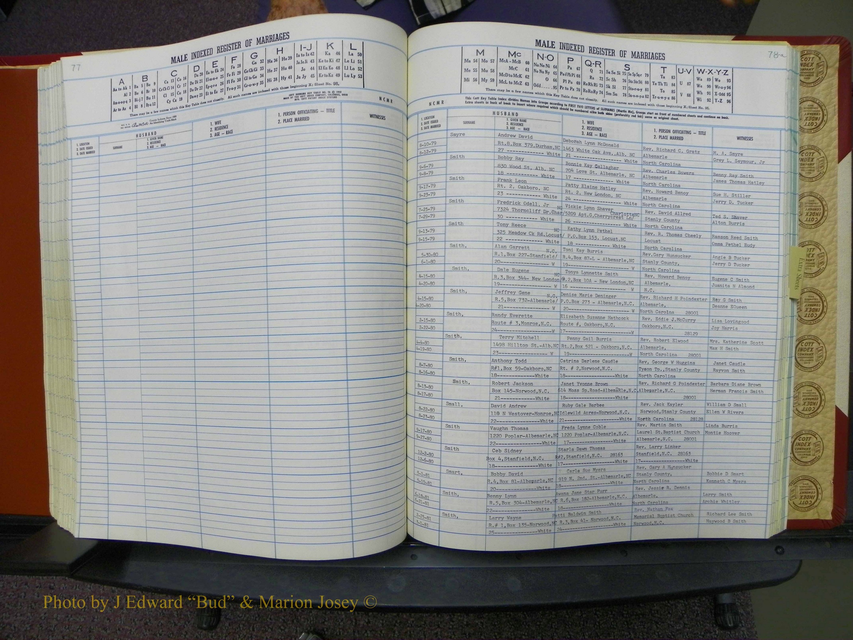 Stanley Co, NC Marriages, Male Index, A-Z, 1979-1994 (166).JPG