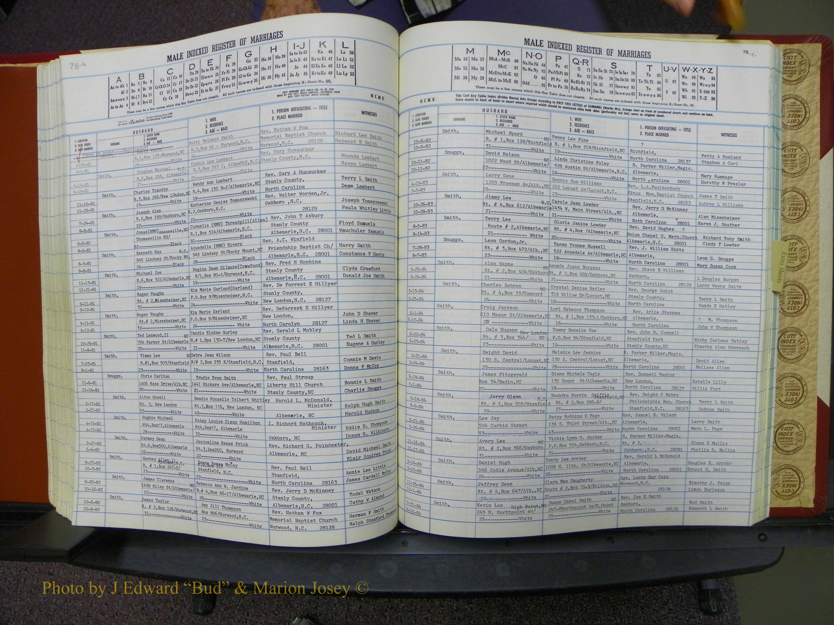 Stanley Co, NC Marriages, Male Index, A-Z, 1979-1994 (167).JPG