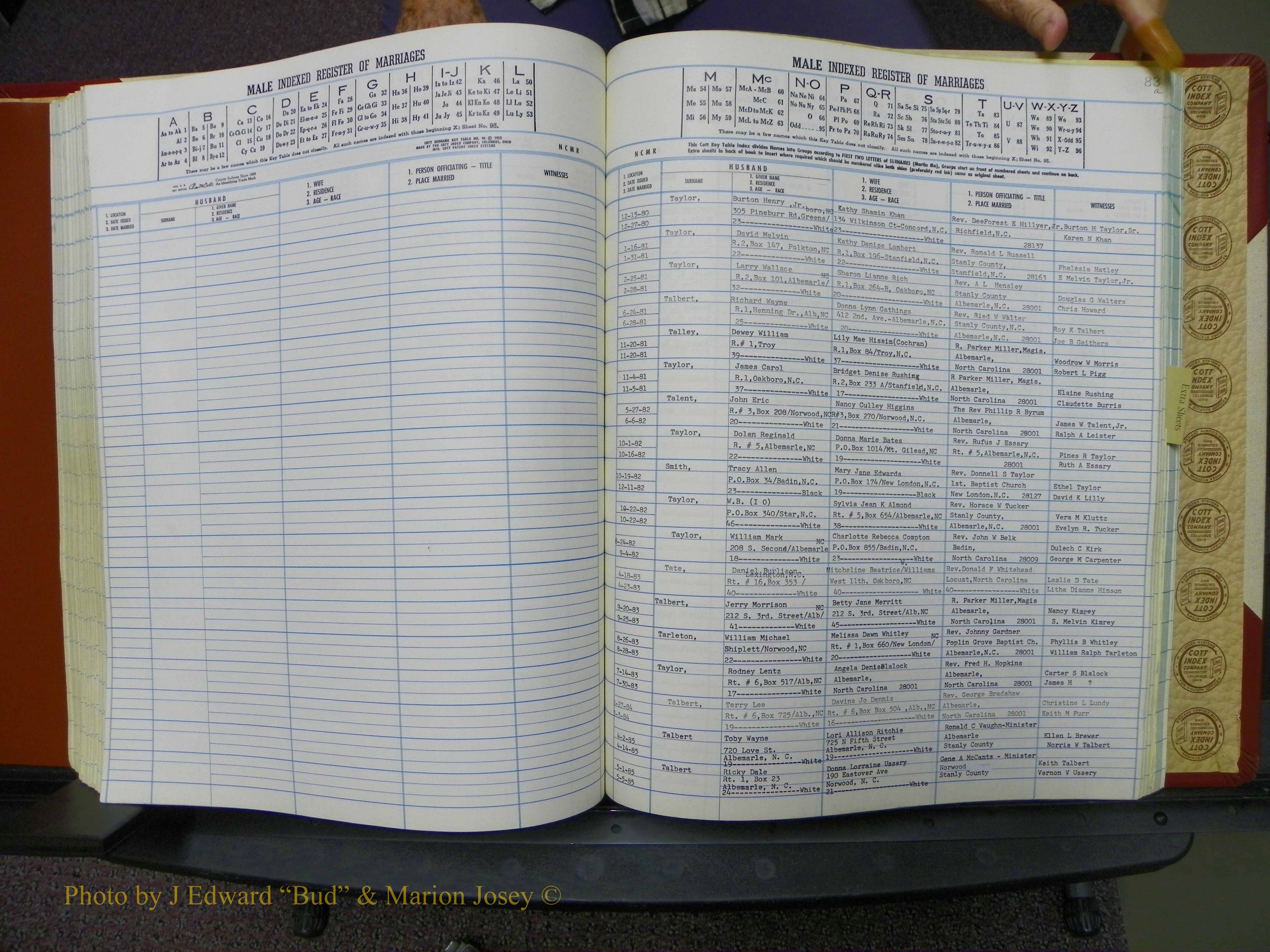 Stanley Co, NC Marriages, Male Index, A-Z, 1979-1994 (178).JPG
