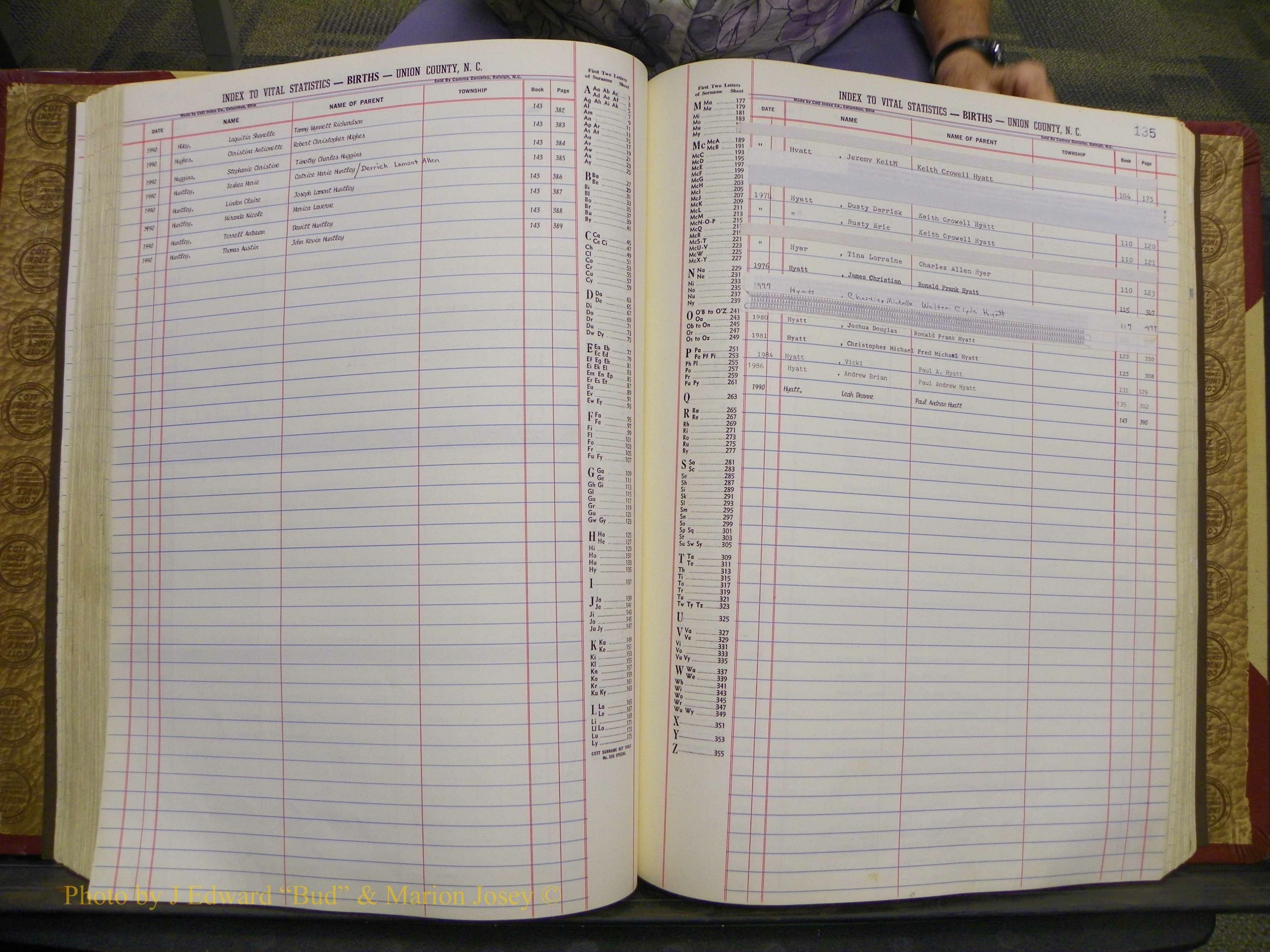 Union Co, NC Births, A-S, 1972-1990 (126).JPG