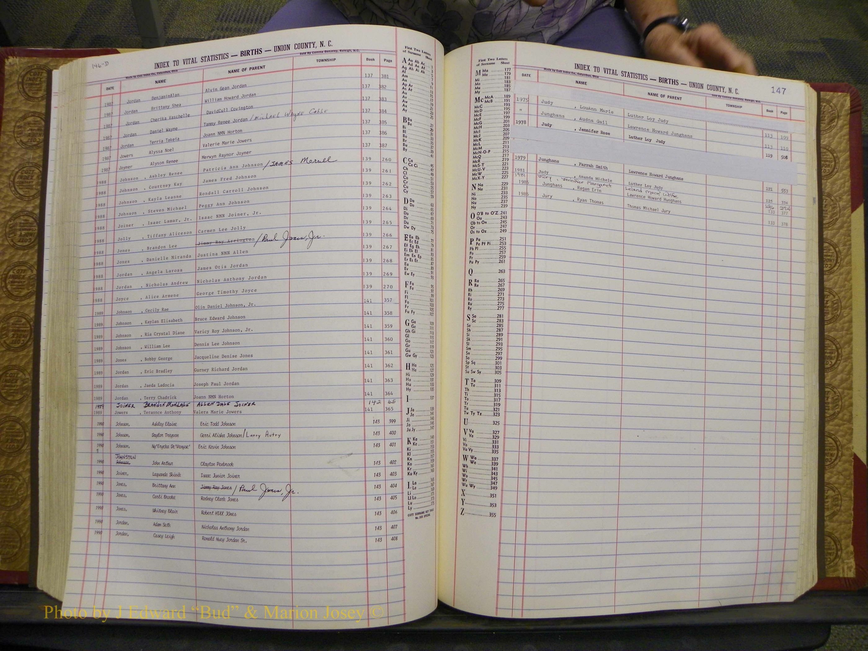 Union Co, NC Births, A-S, 1972-1990 (134).JPG