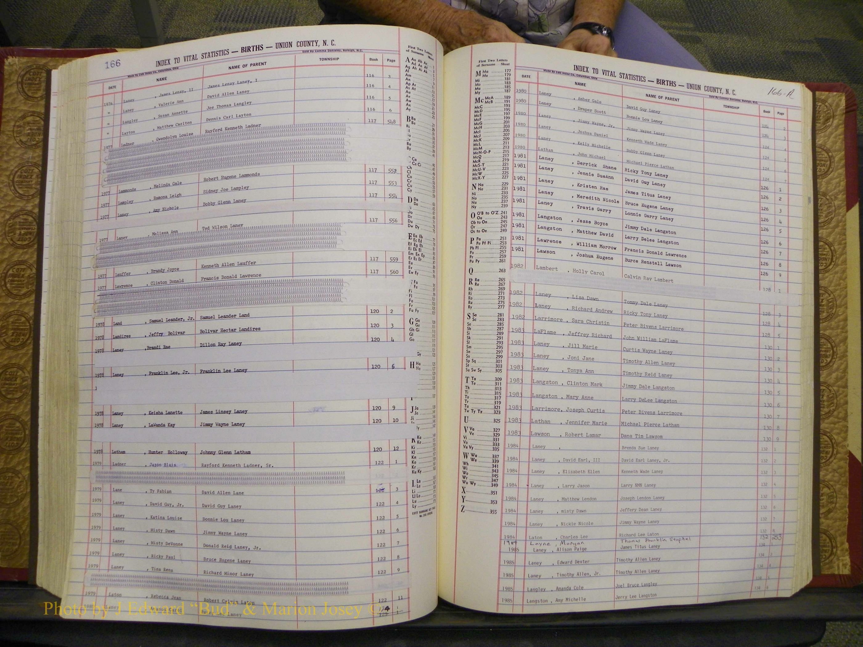 Union Co, NC Births, A-S, 1972-1990 (147).JPG