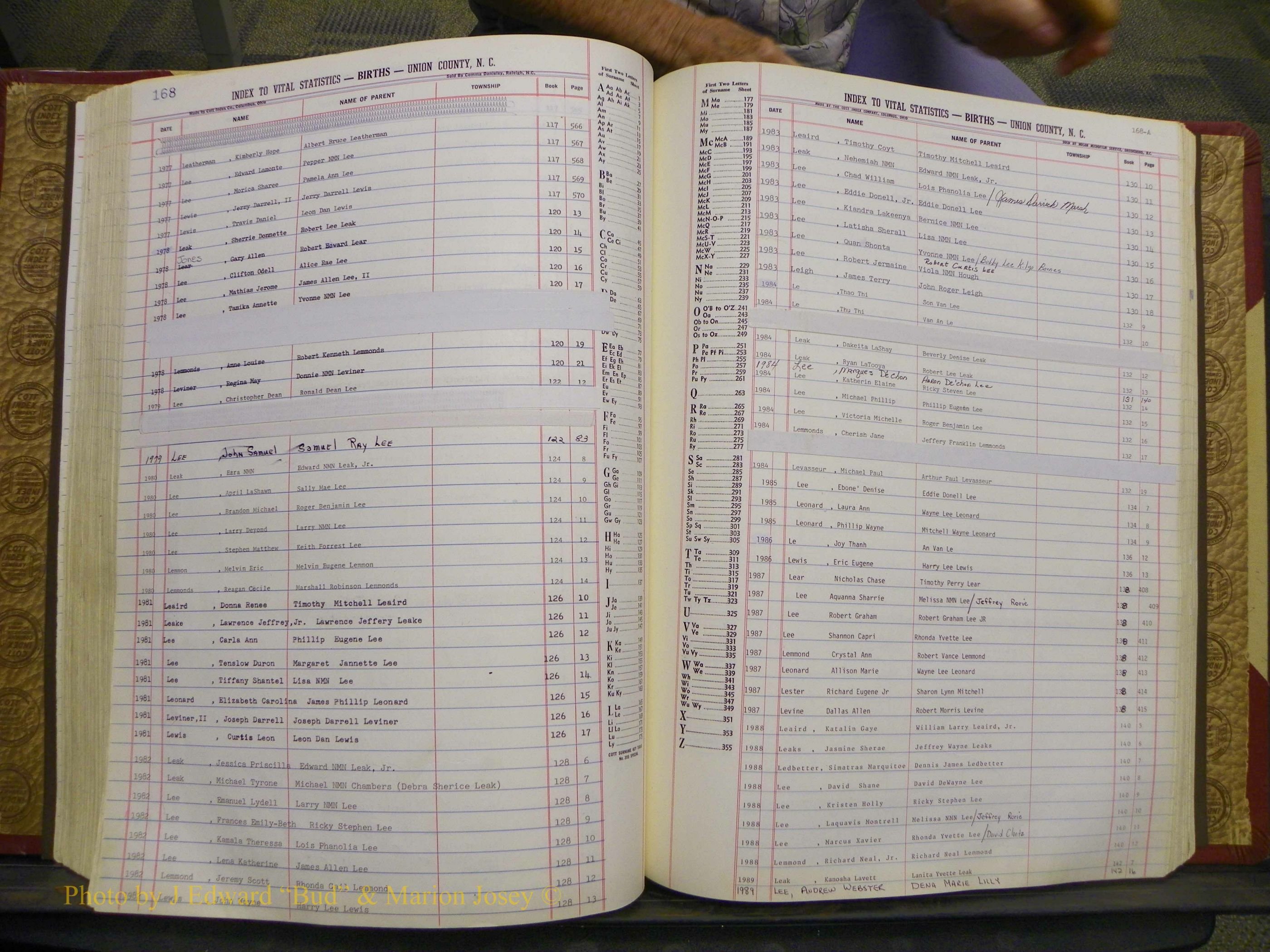 Union Co, NC Births, A-S, 1972-1990 (149).JPG