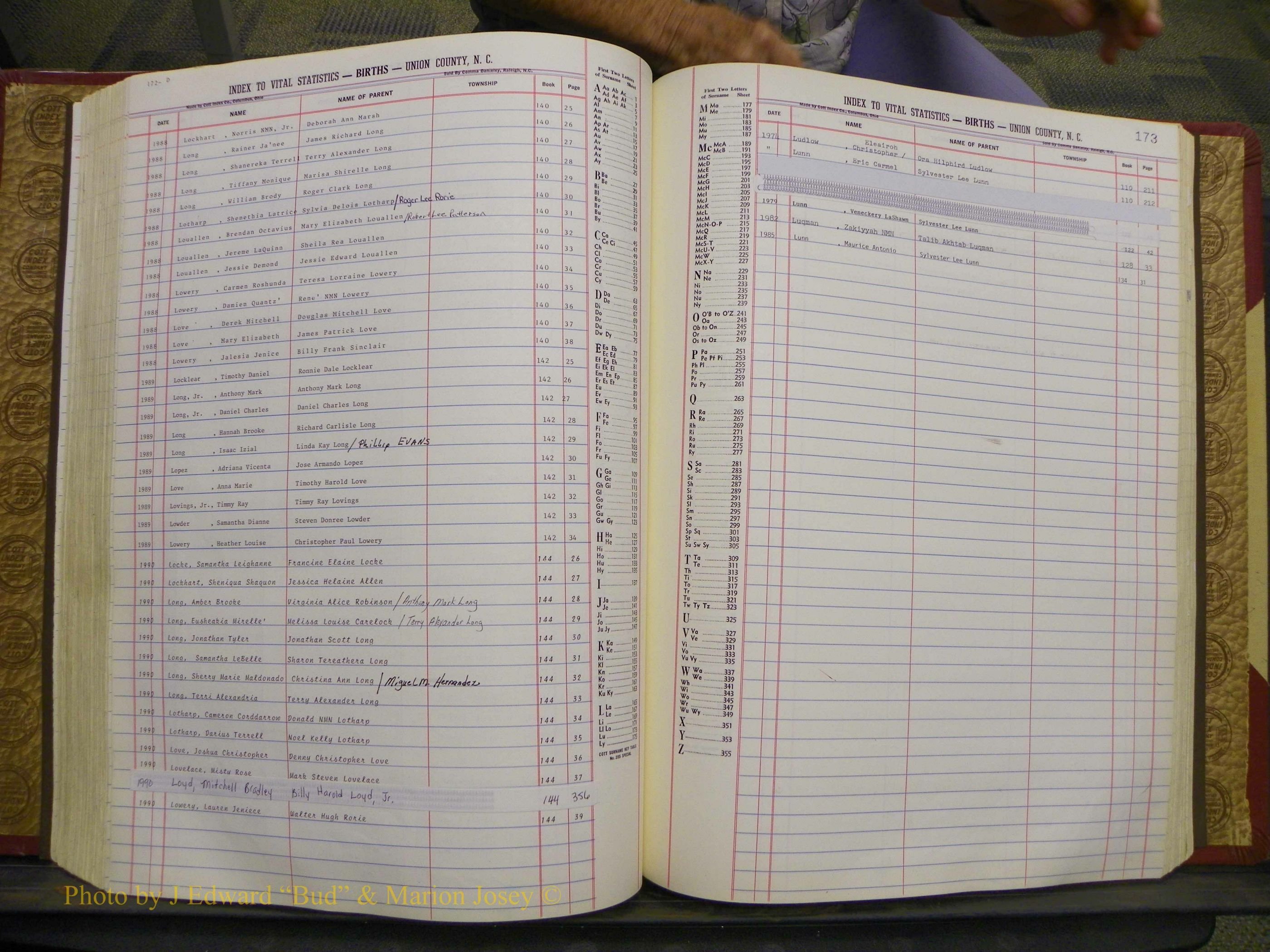 Union Co, NC Births, A-S, 1972-1990 (155).JPG