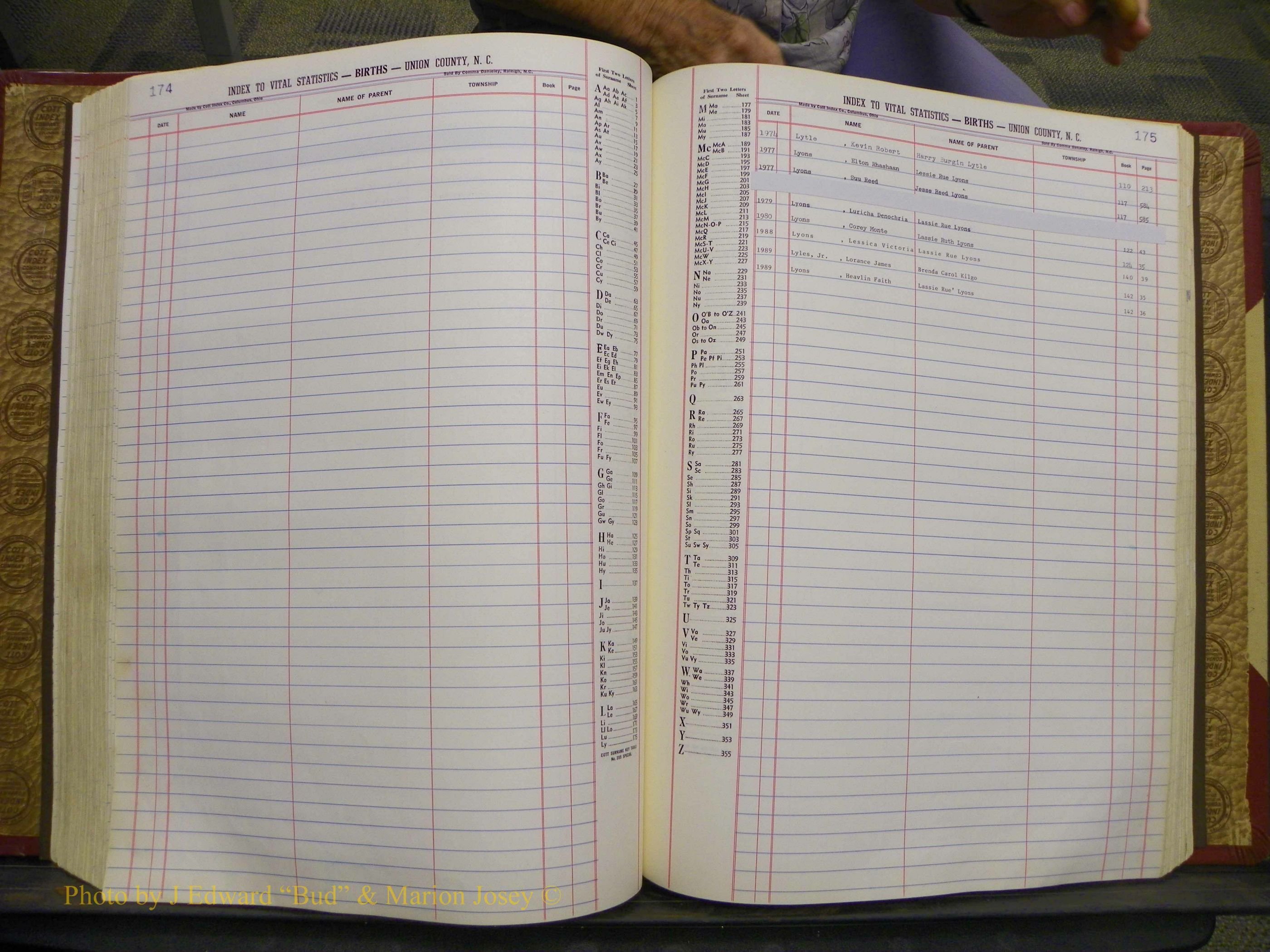 Union Co, NC Births, A-S, 1972-1990 (156).JPG