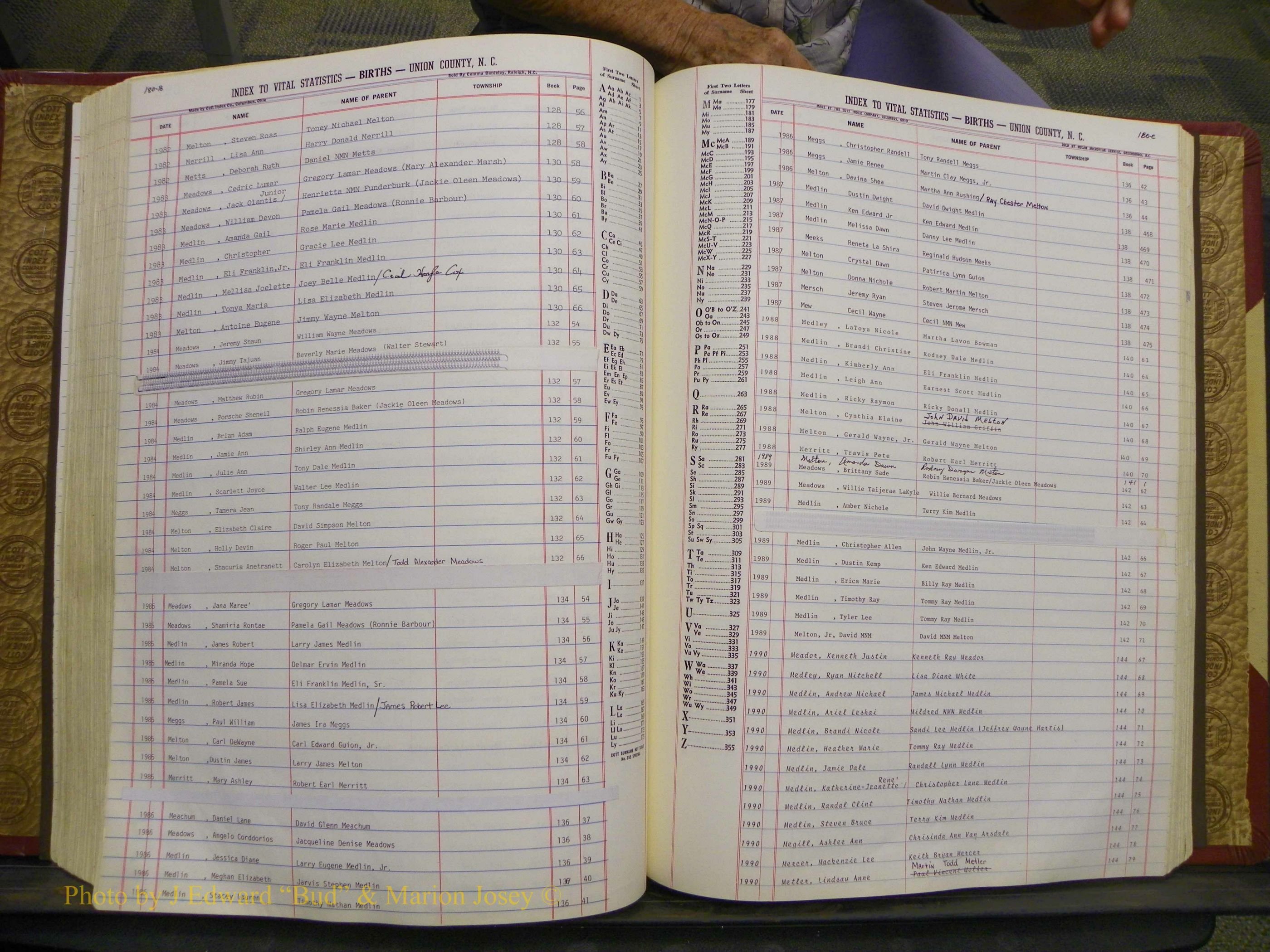 Union Co, NC Births, A-S, 1972-1990 (165).JPG