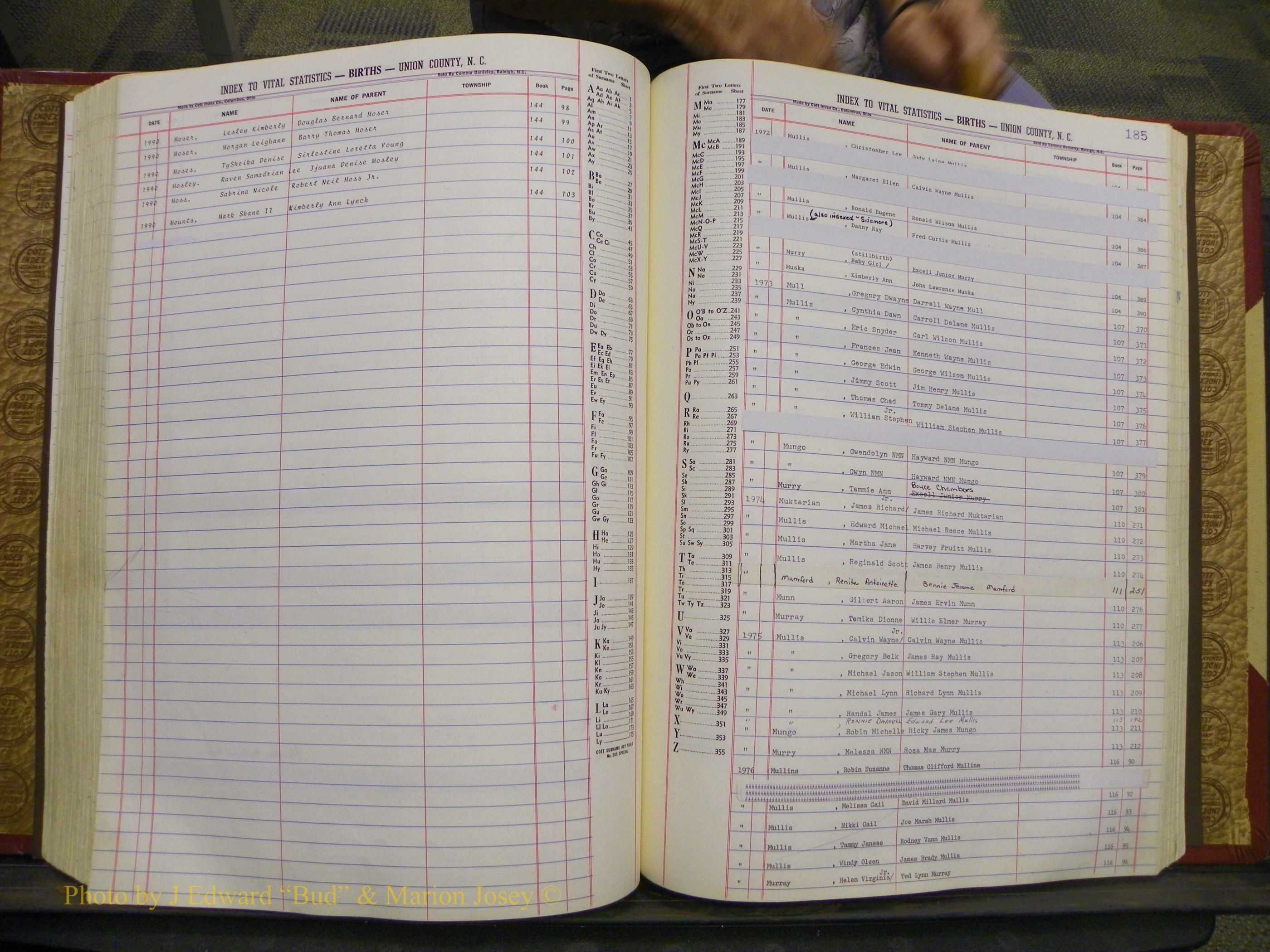 Union Co, NC Births, A-S, 1972-1990 (174).JPG