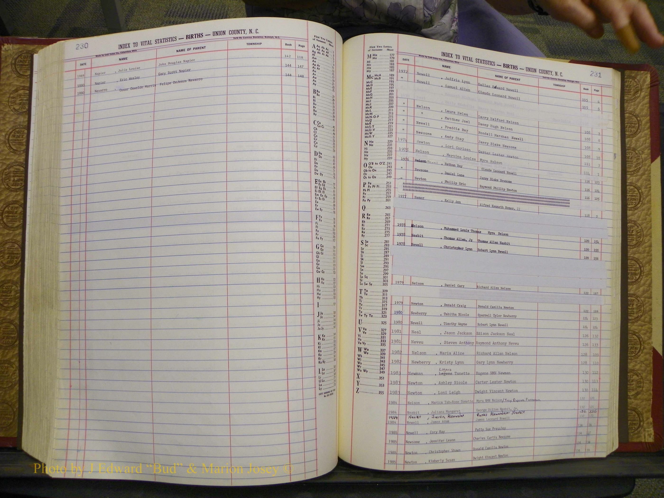 Union Co, NC Births, A-S, 1972-1990 (196).JPG