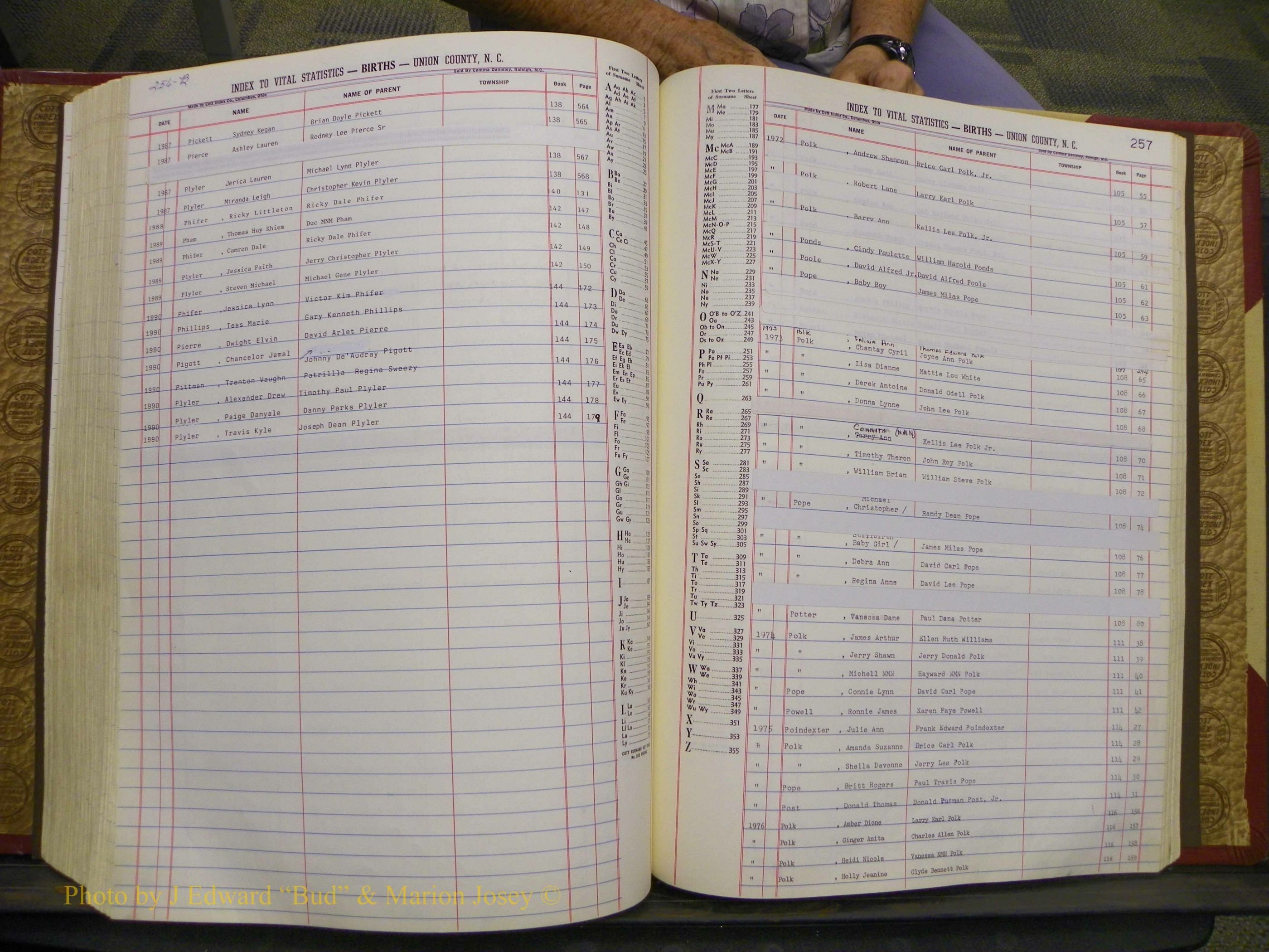 Union Co, NC Births, A-S, 1972-1990 (213).JPG