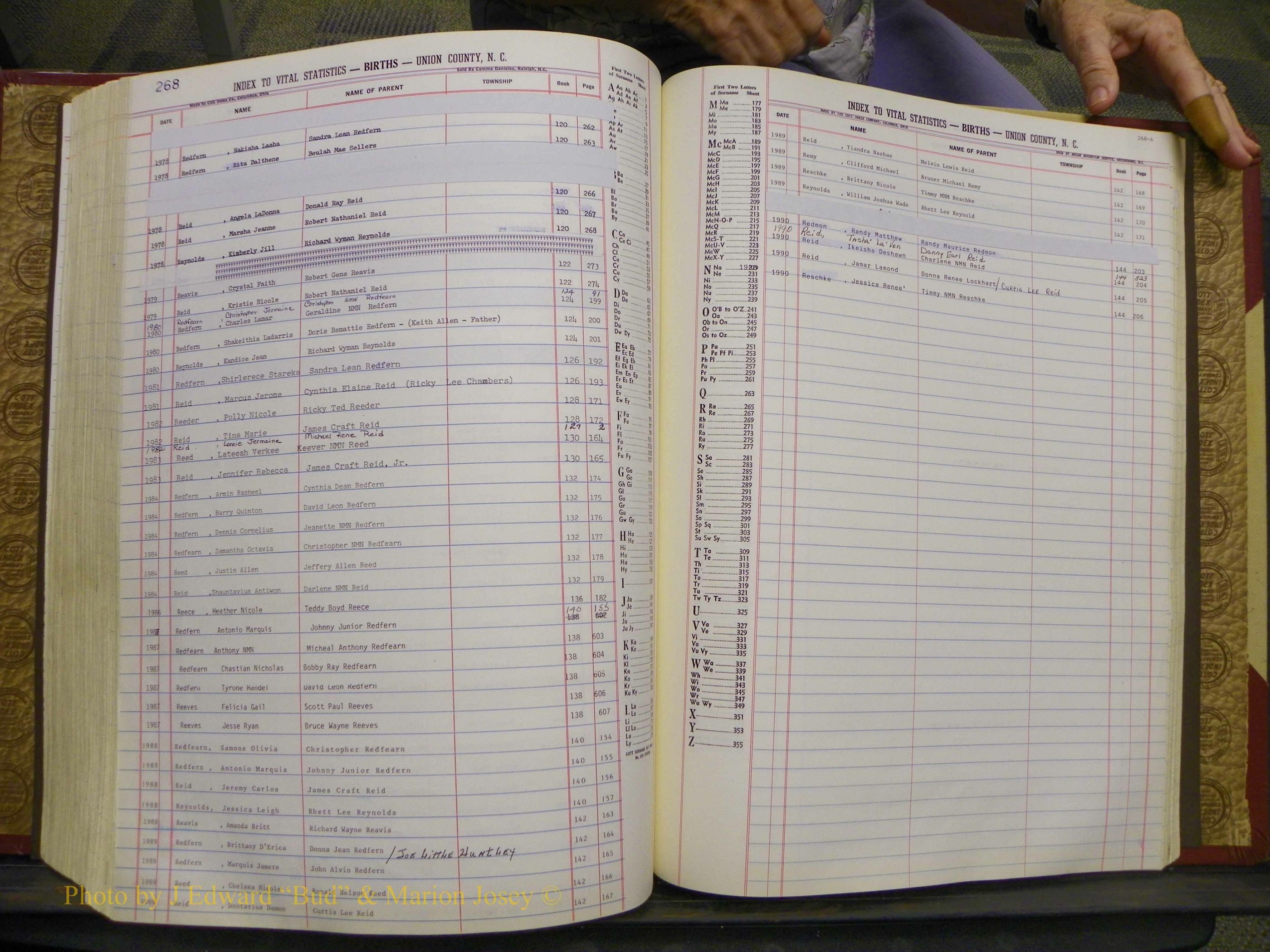 Union Co, NC Births, A-S, 1972-1990 (223).JPG