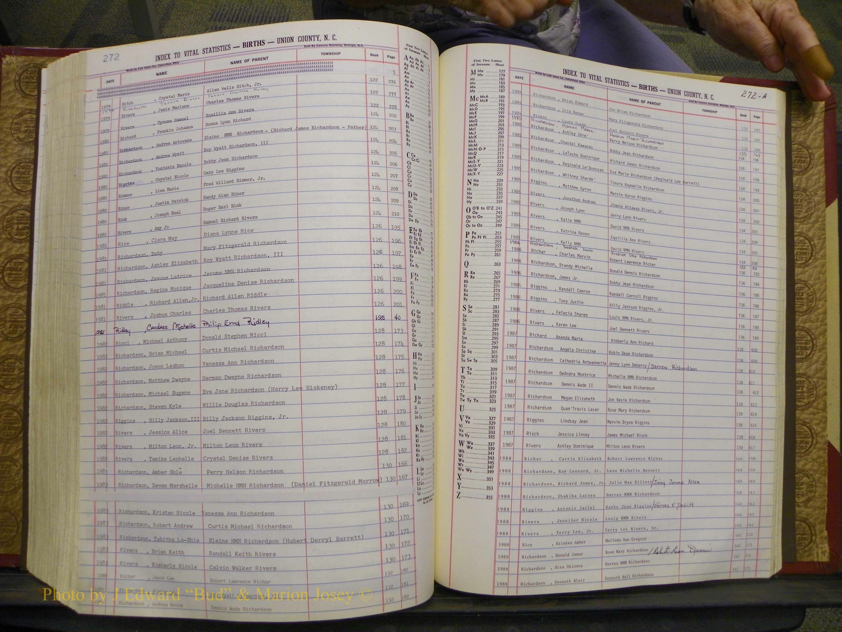 Union Co, NC Births, A-S, 1972-1990 (227).JPG