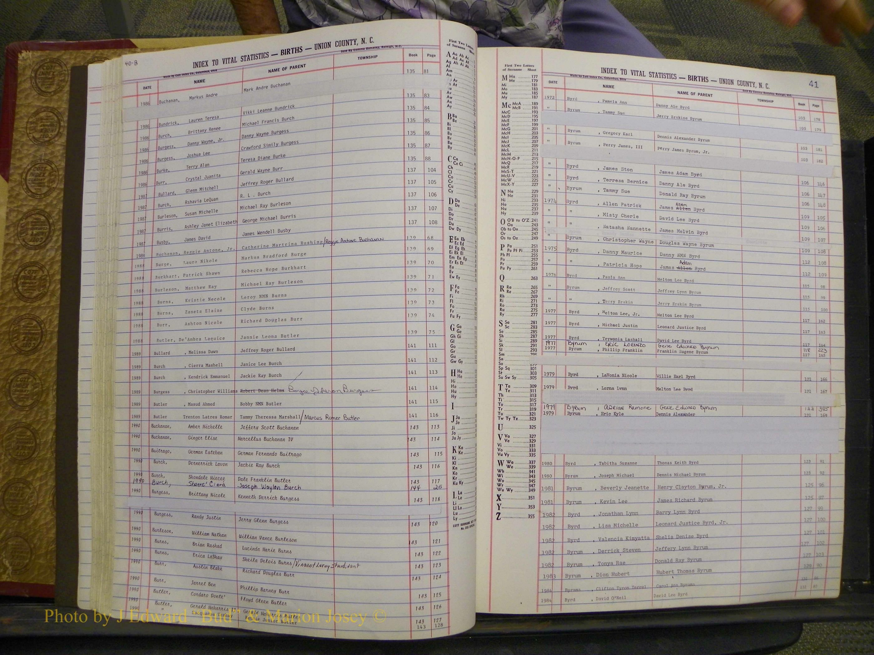 Union Co, NC Births, A-S, 1972-1990 (38).JPG