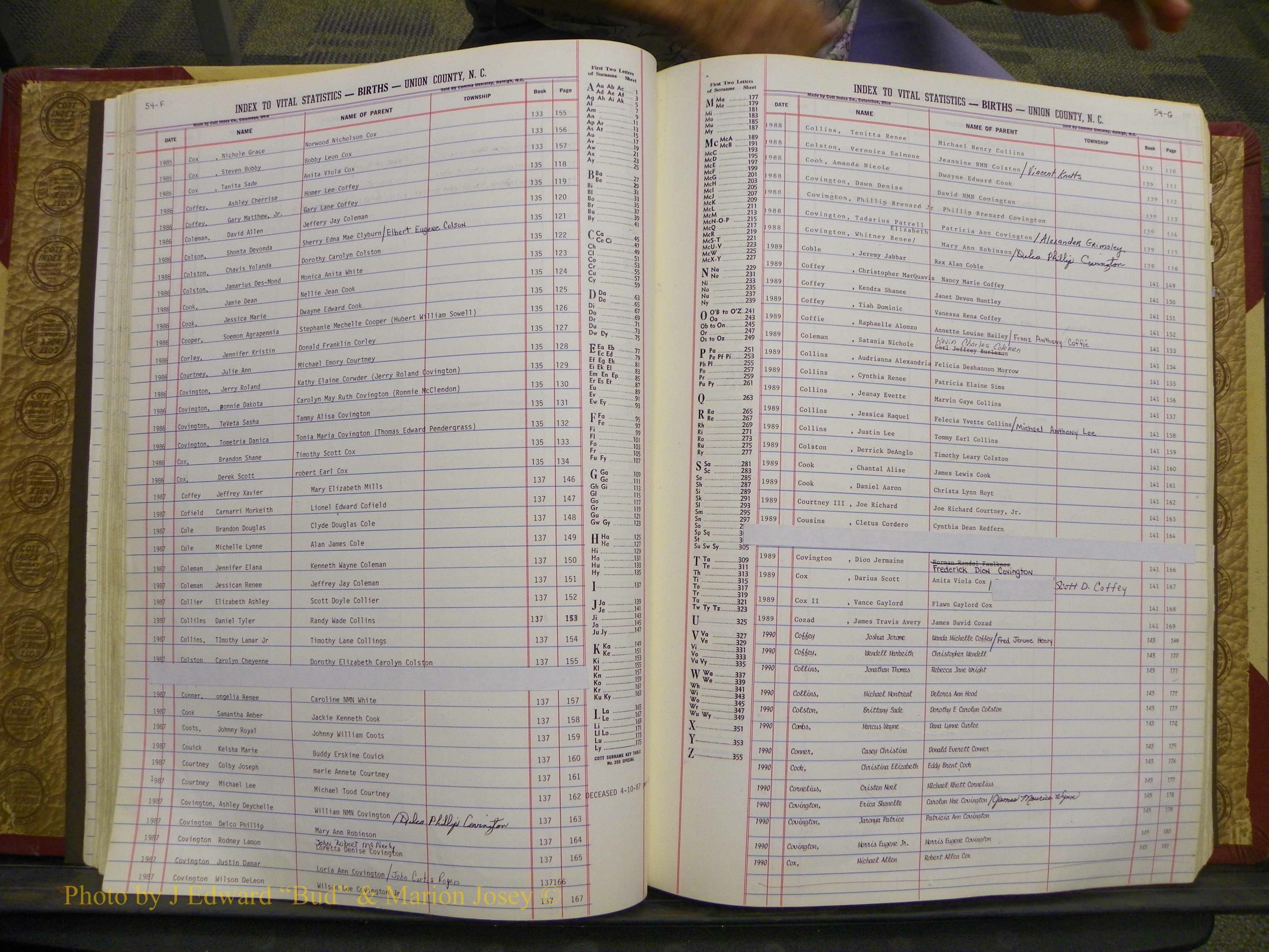 Union Co, NC Births, A-S, 1972-1990 (52).JPG