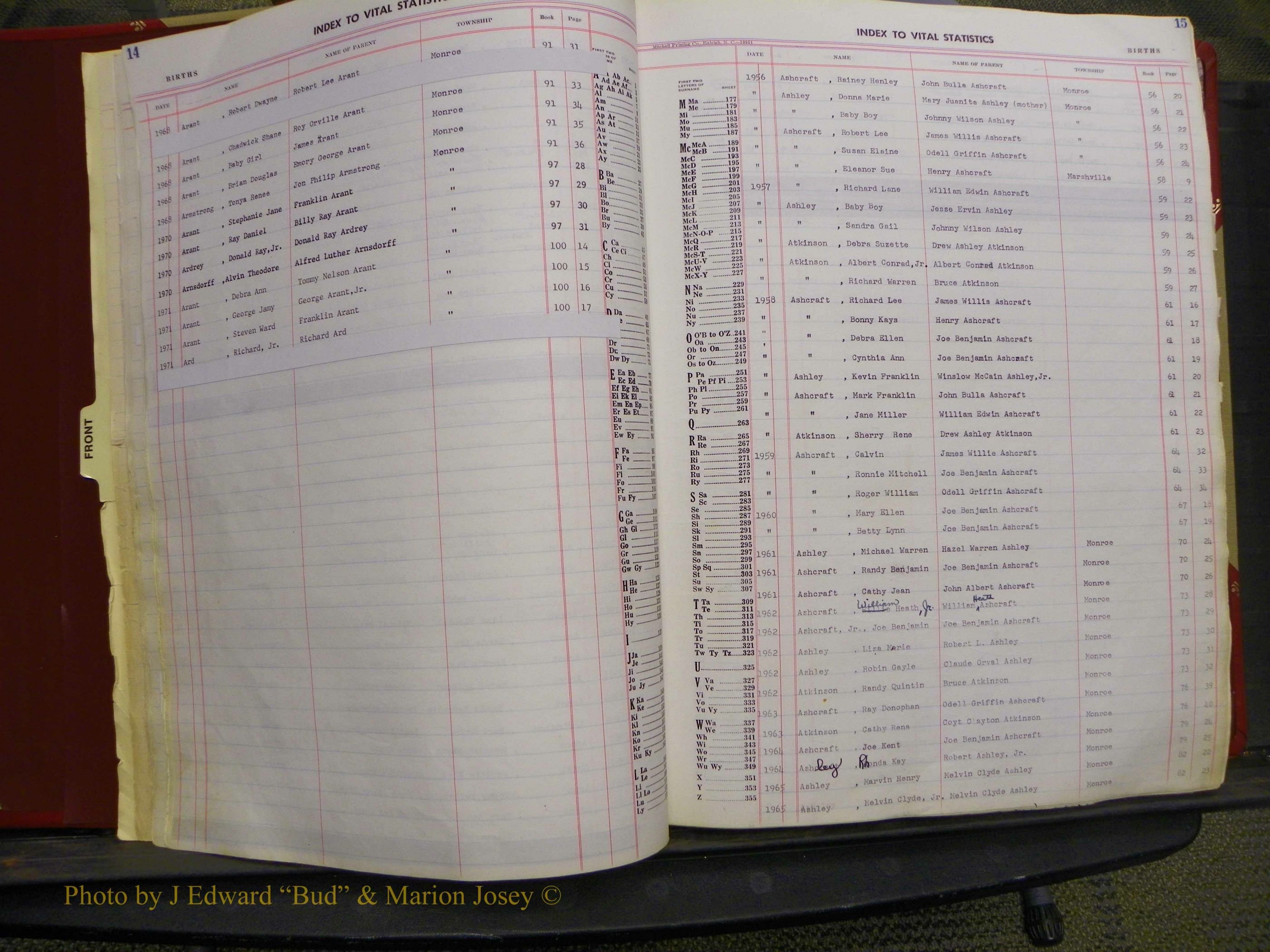 Union Co, NC Births, A-Z, 1956-1971 (13).JPG