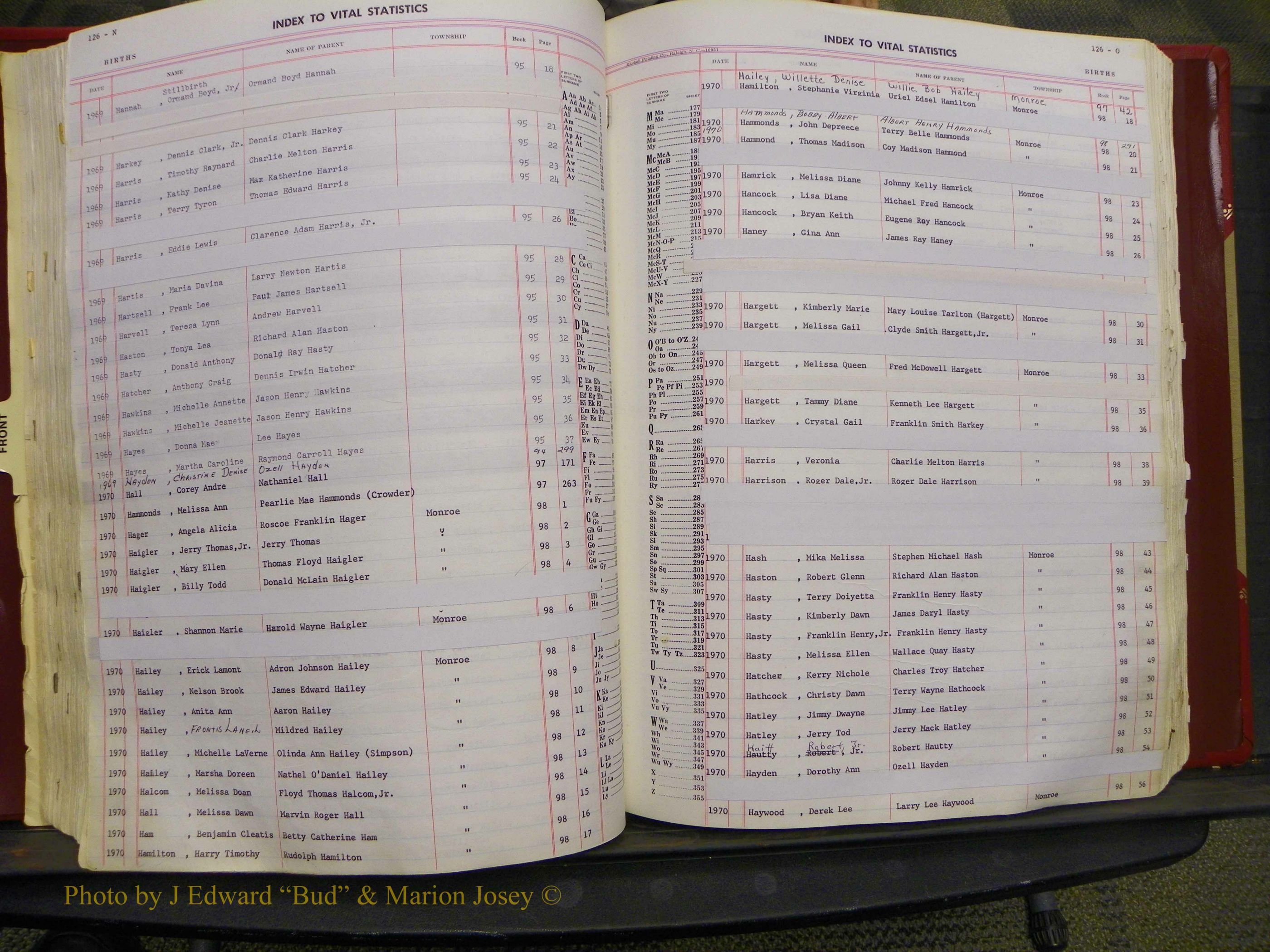 Union Co, NC Births, A-Z, 1956-1971 (134).JPG