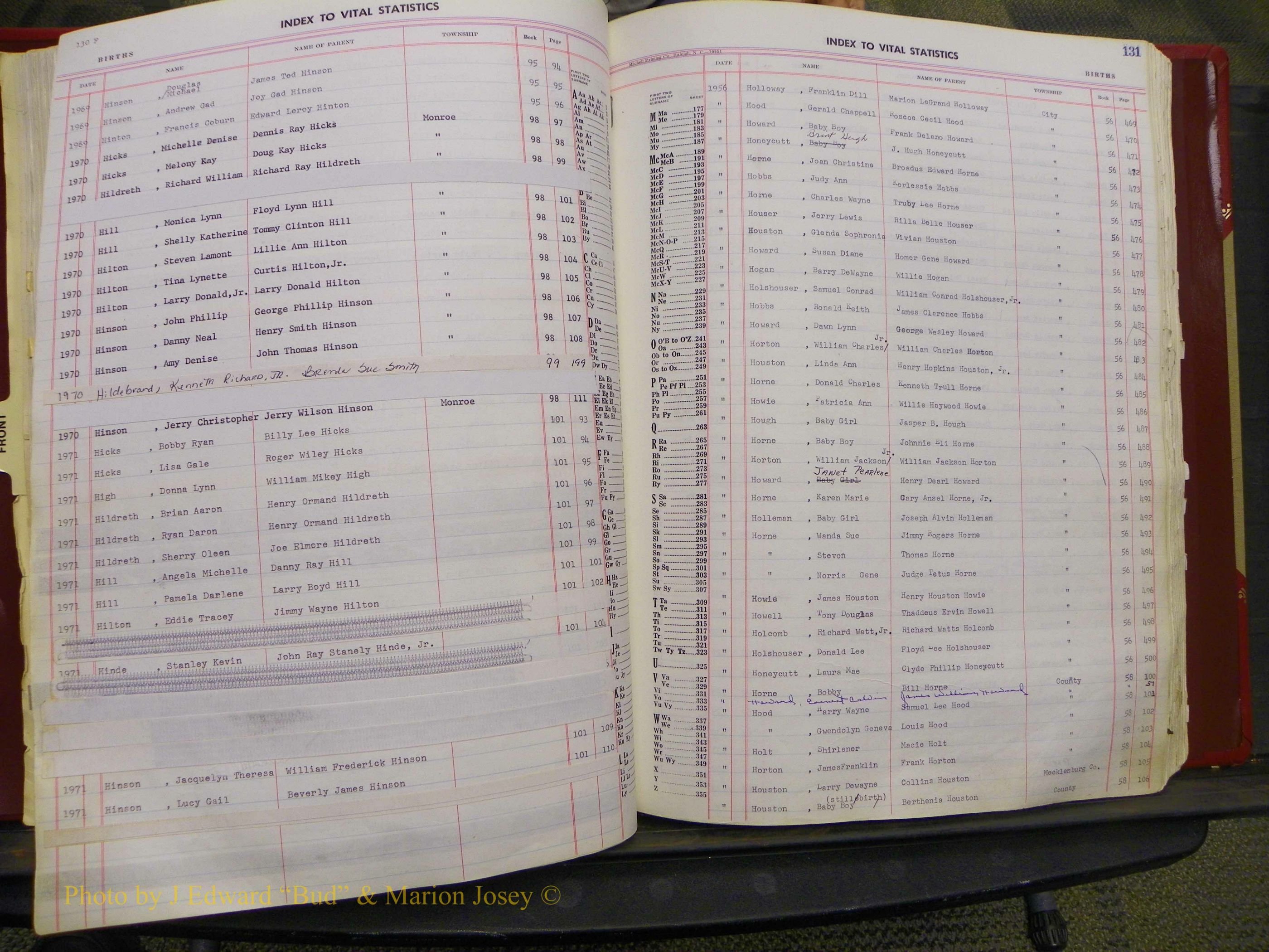 Union Co, NC Births, A-Z, 1956-1971 (151).JPG