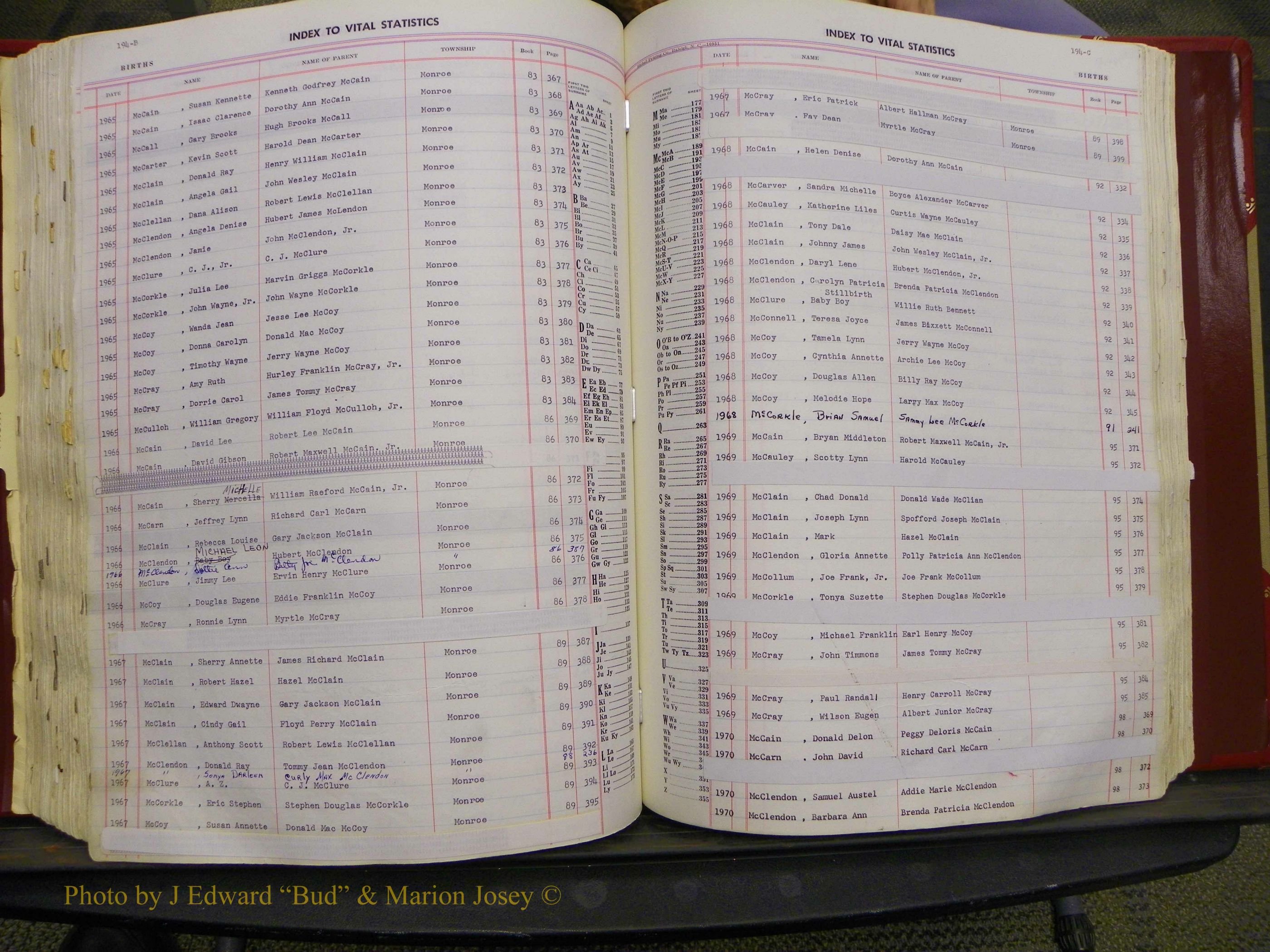 Union Co, NC Births, A-Z, 1956-1971 (228).JPG