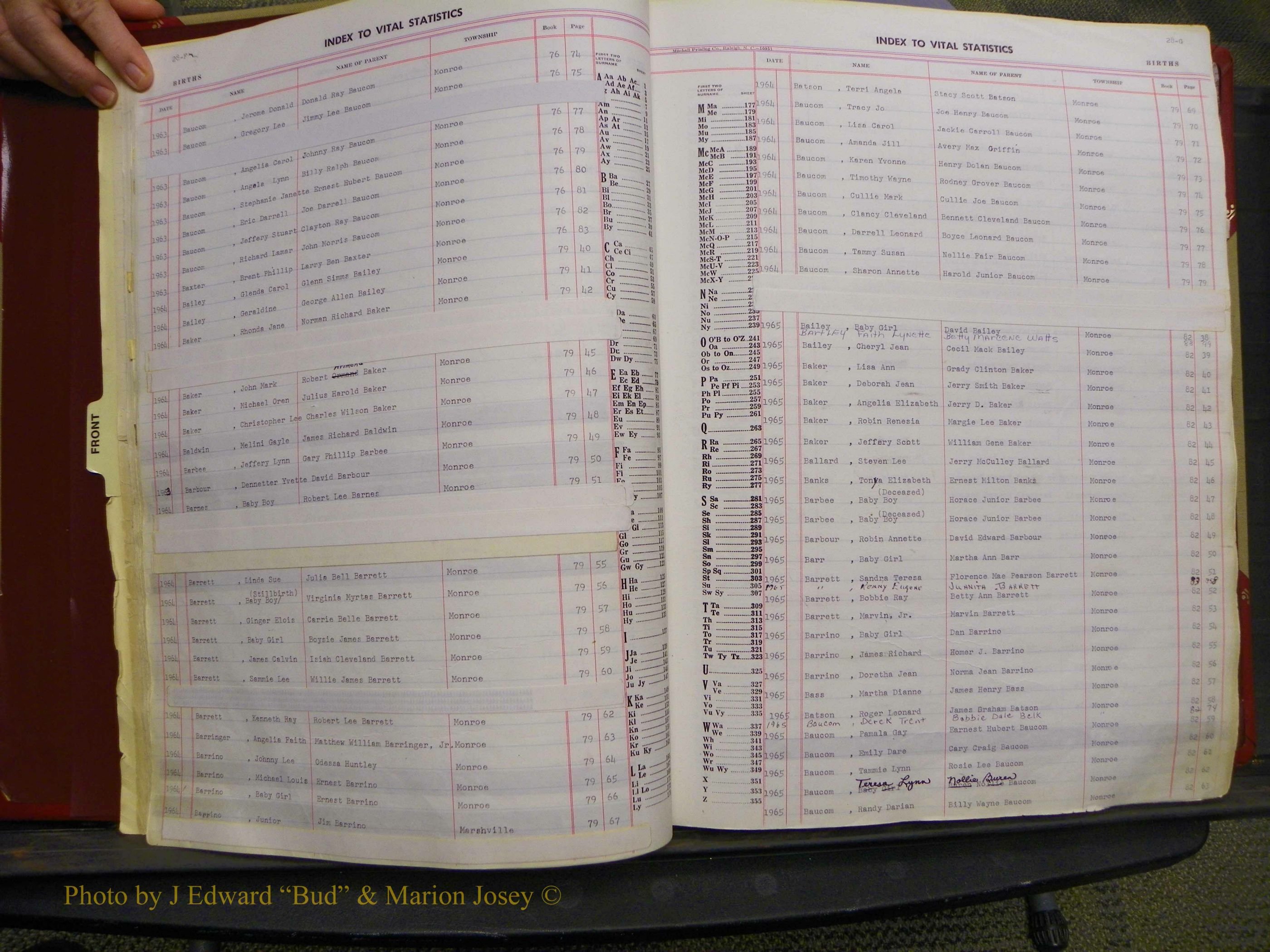 Union Co, NC Births, A-Z, 1956-1971 (23).JPG