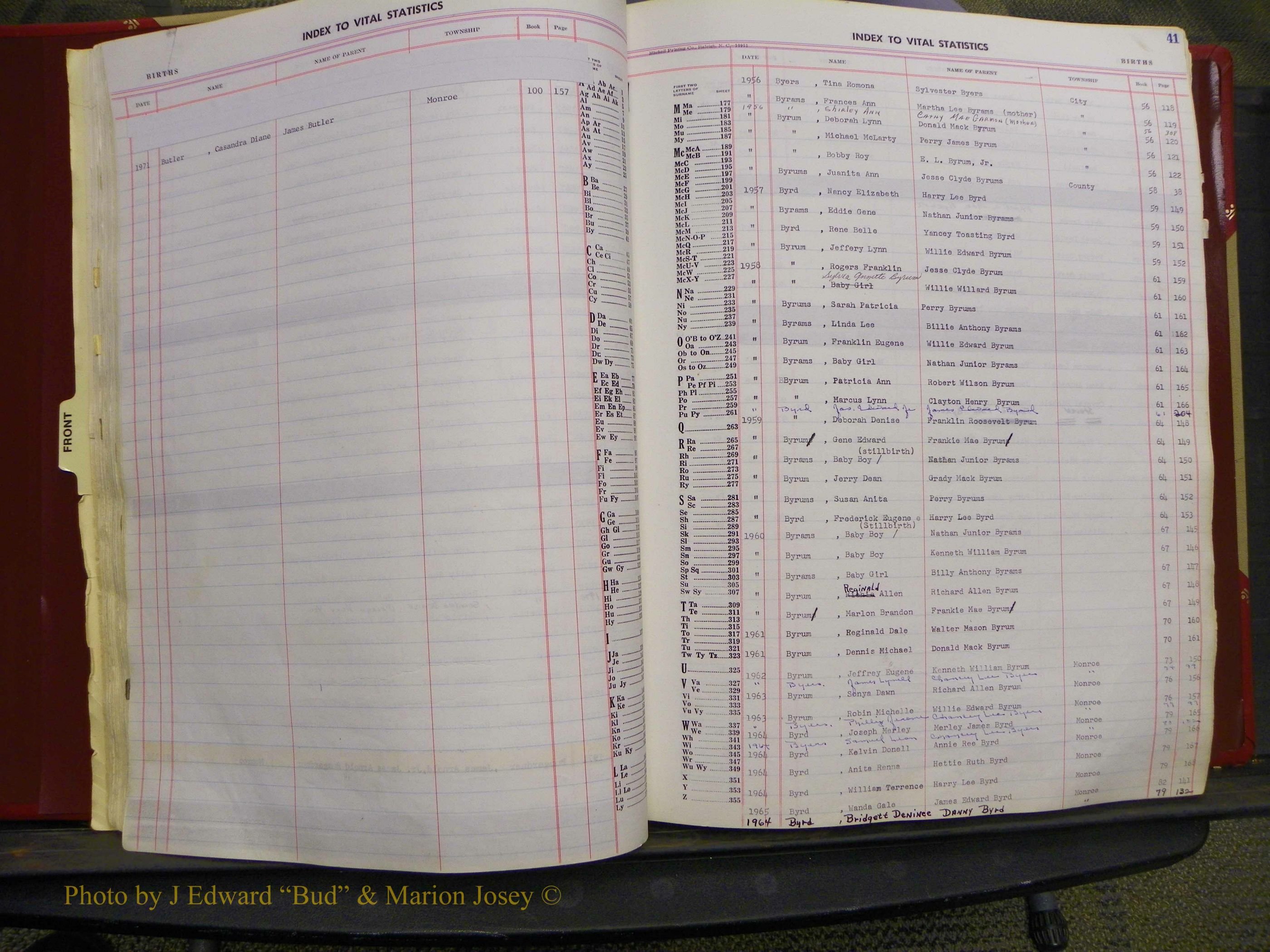 Union Co, NC Births, A-Z, 1956-1971 (46).JPG