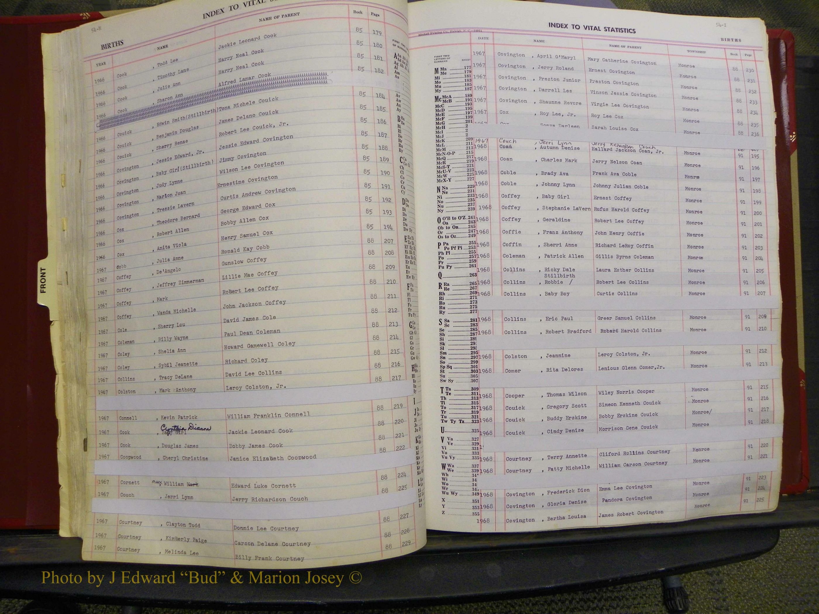 Union Co, NC Births, A-Z, 1956-1971 (66).JPG