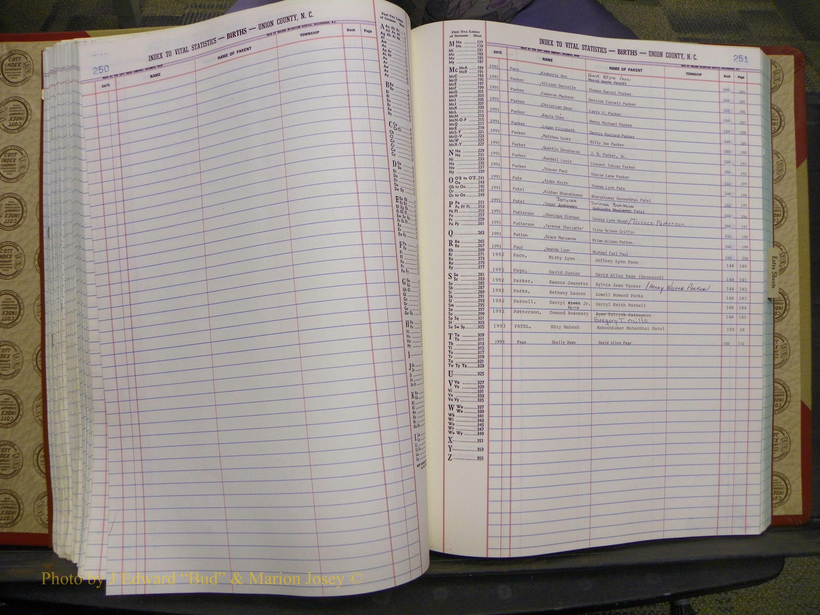 Union Co, NC Births, A-Z, 1991-1992 (105).JPG