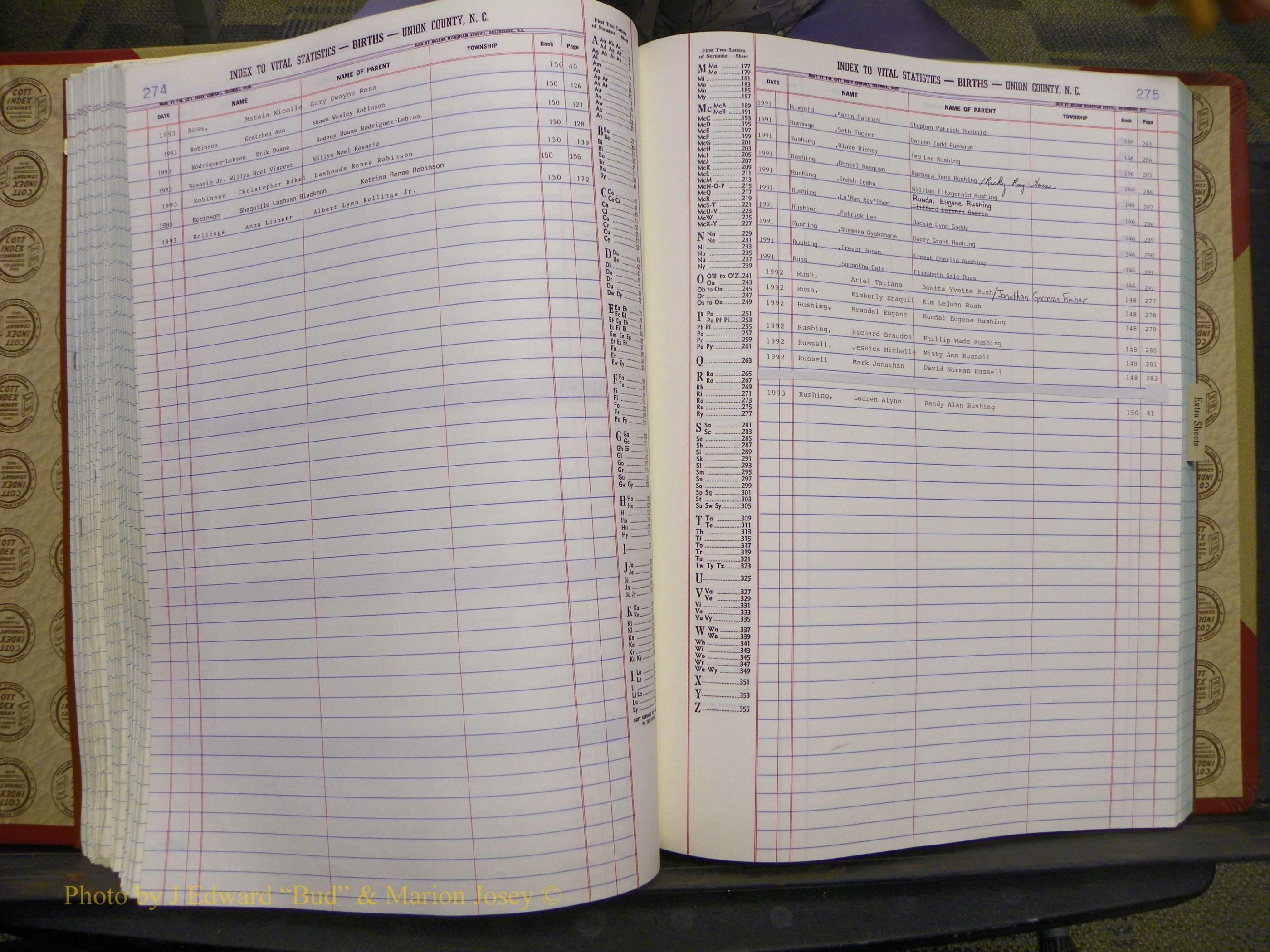 Union Co, NC Births, A-Z, 1991-1992 (116).JPG