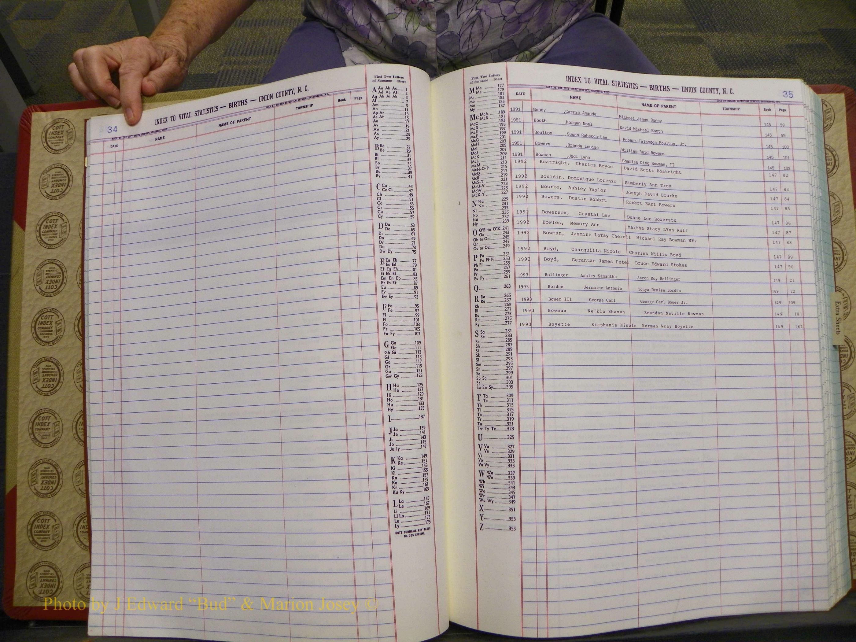 Union Co, NC Births, A-Z, 1991-1992 (12).JPG