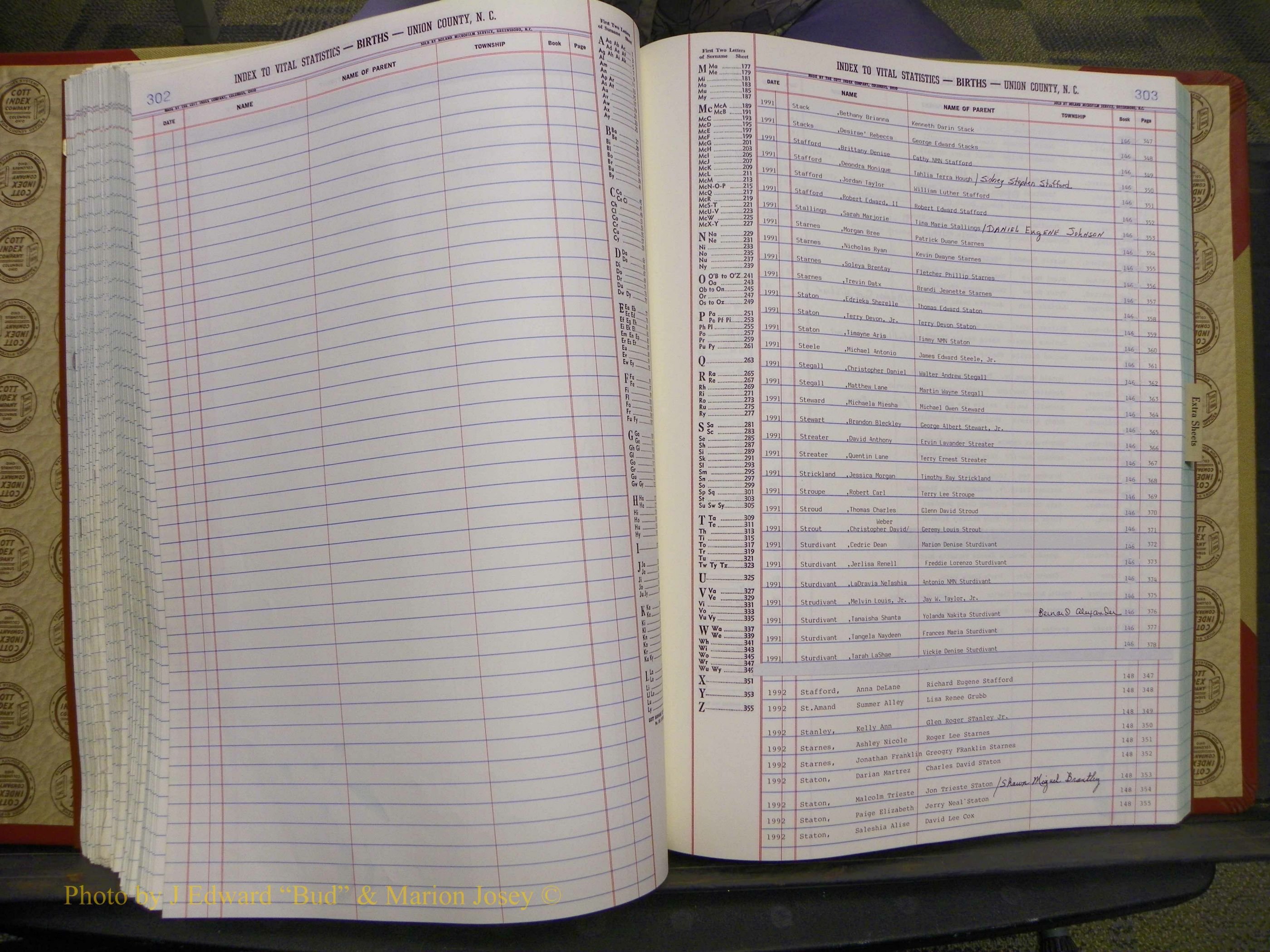 Union Co, NC Births, A-Z, 1991-1992 (129).JPG