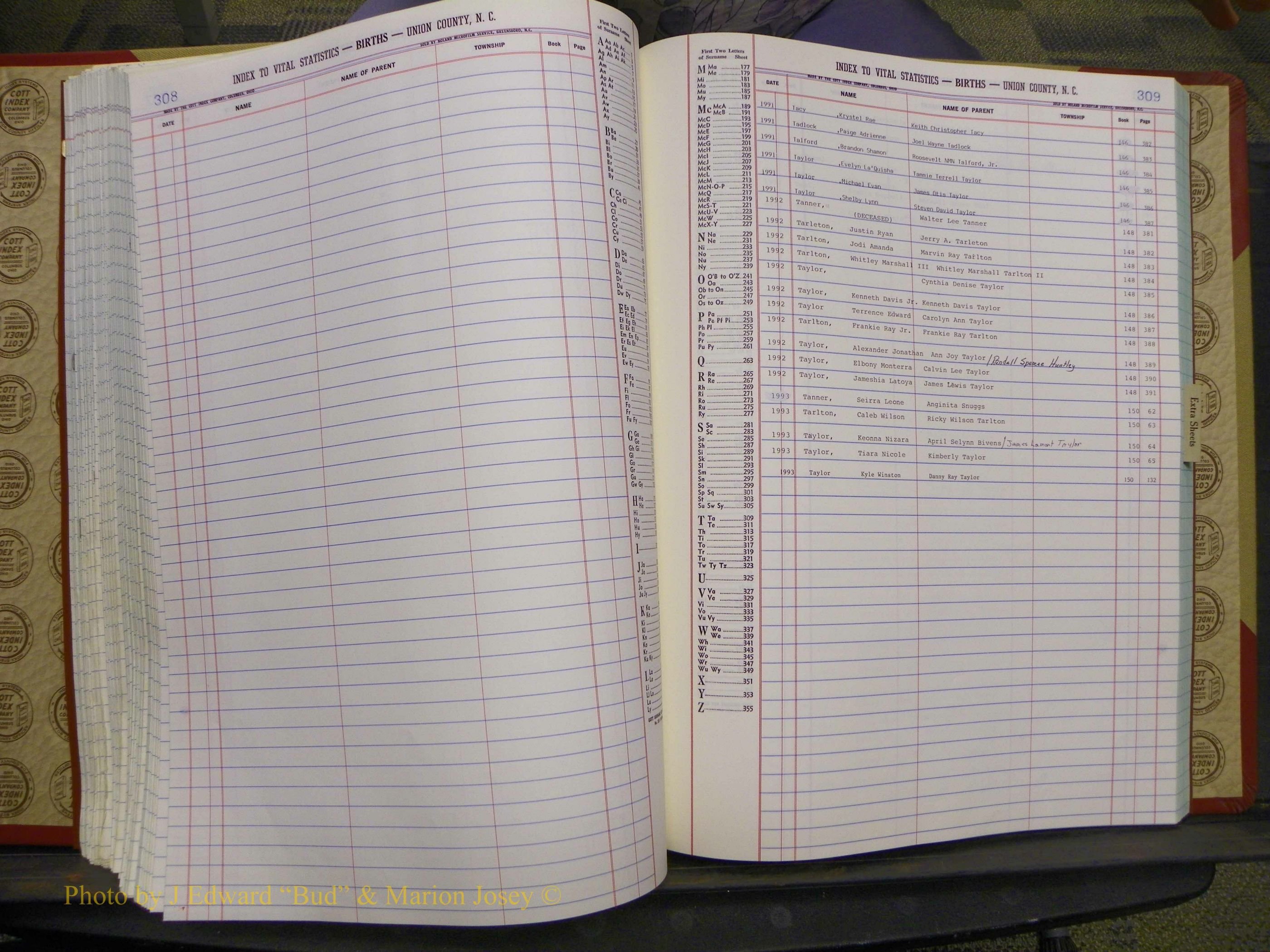 Union Co, NC Births, A-Z, 1991-1992 (130).JPG