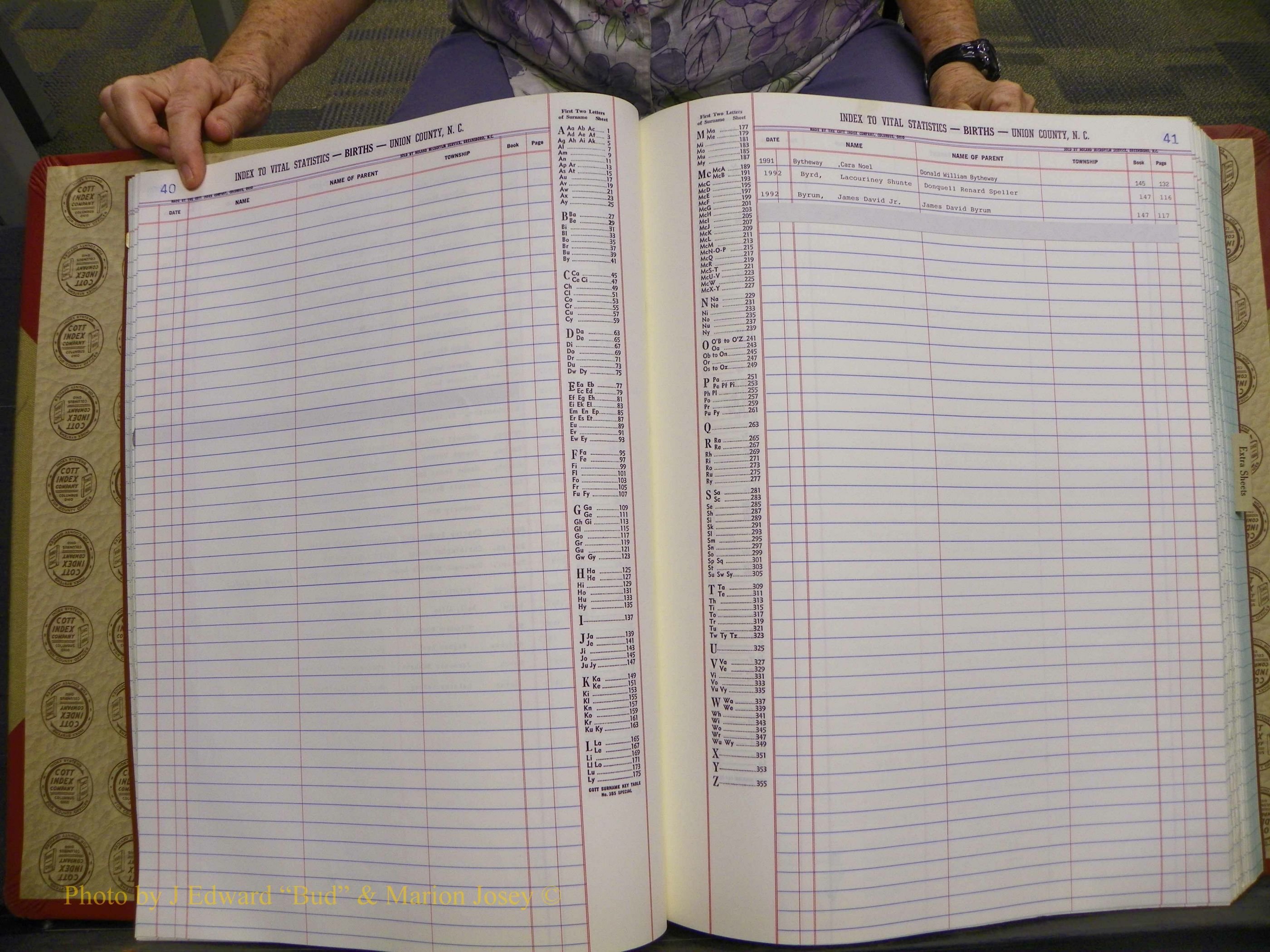 Union Co, NC Births, A-Z, 1991-1992 (15).JPG