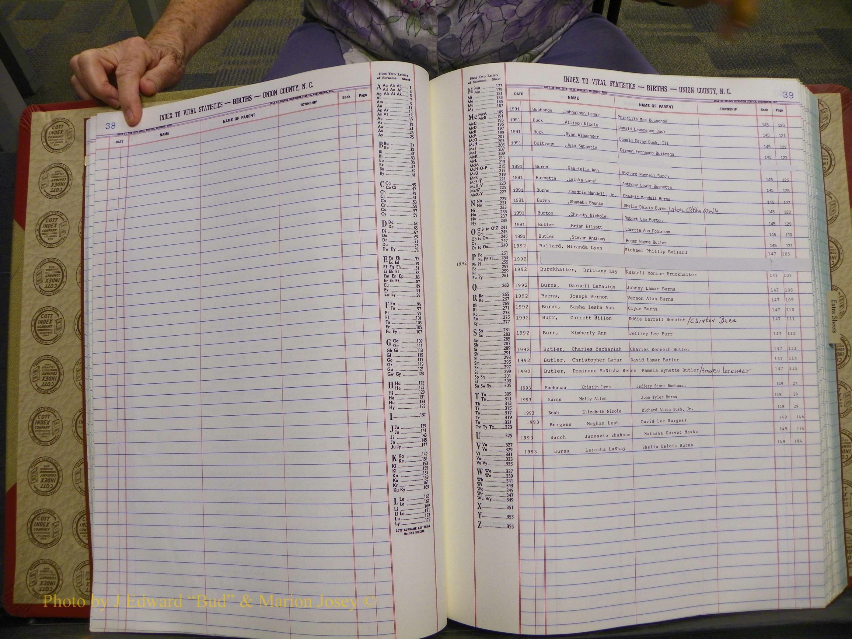 Union Co, NC Births, A-Z, 1991-1992 (16).JPG