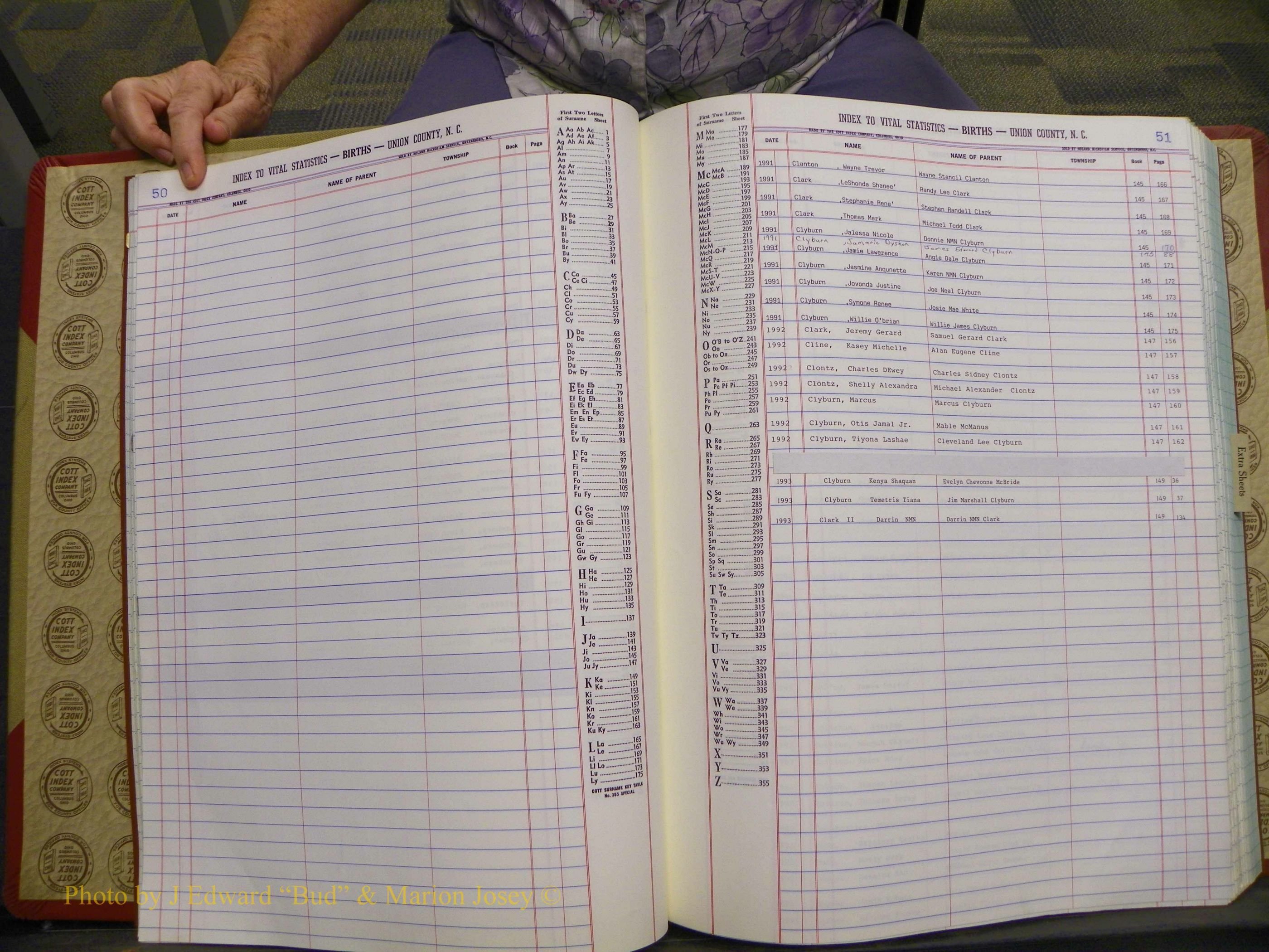 Union Co, NC Births, A-Z, 1991-1992 (19).JPG