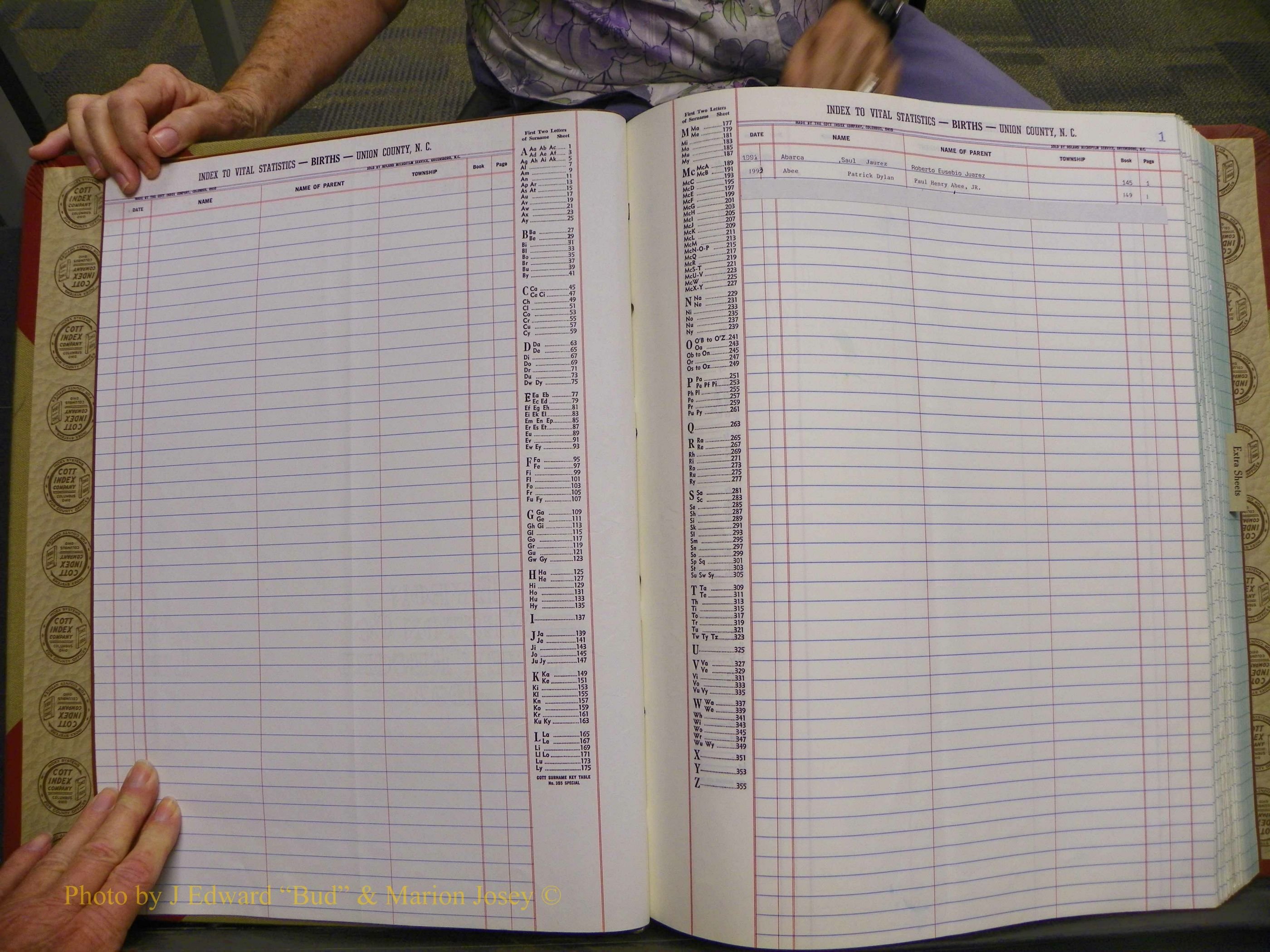 Union Co, NC Births, A-Z, 1991-1992 (2).JPG