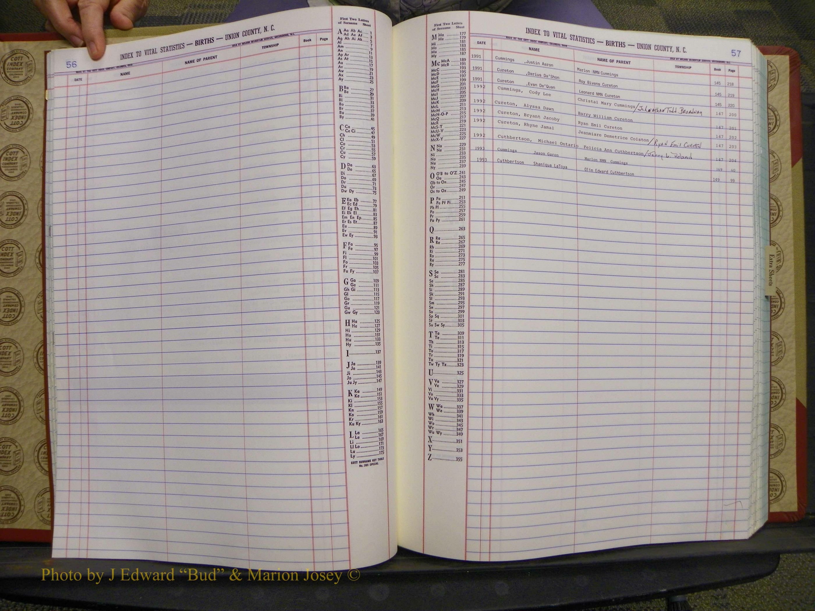 Union Co, NC Births, A-Z, 1991-1992 (22).JPG