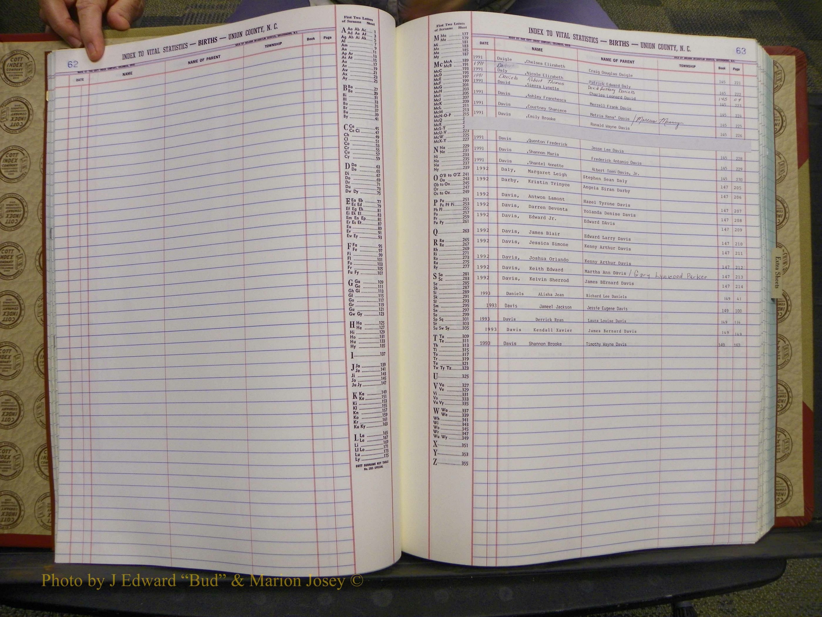 Union Co, NC Births, A-Z, 1991-1992 (24).JPG