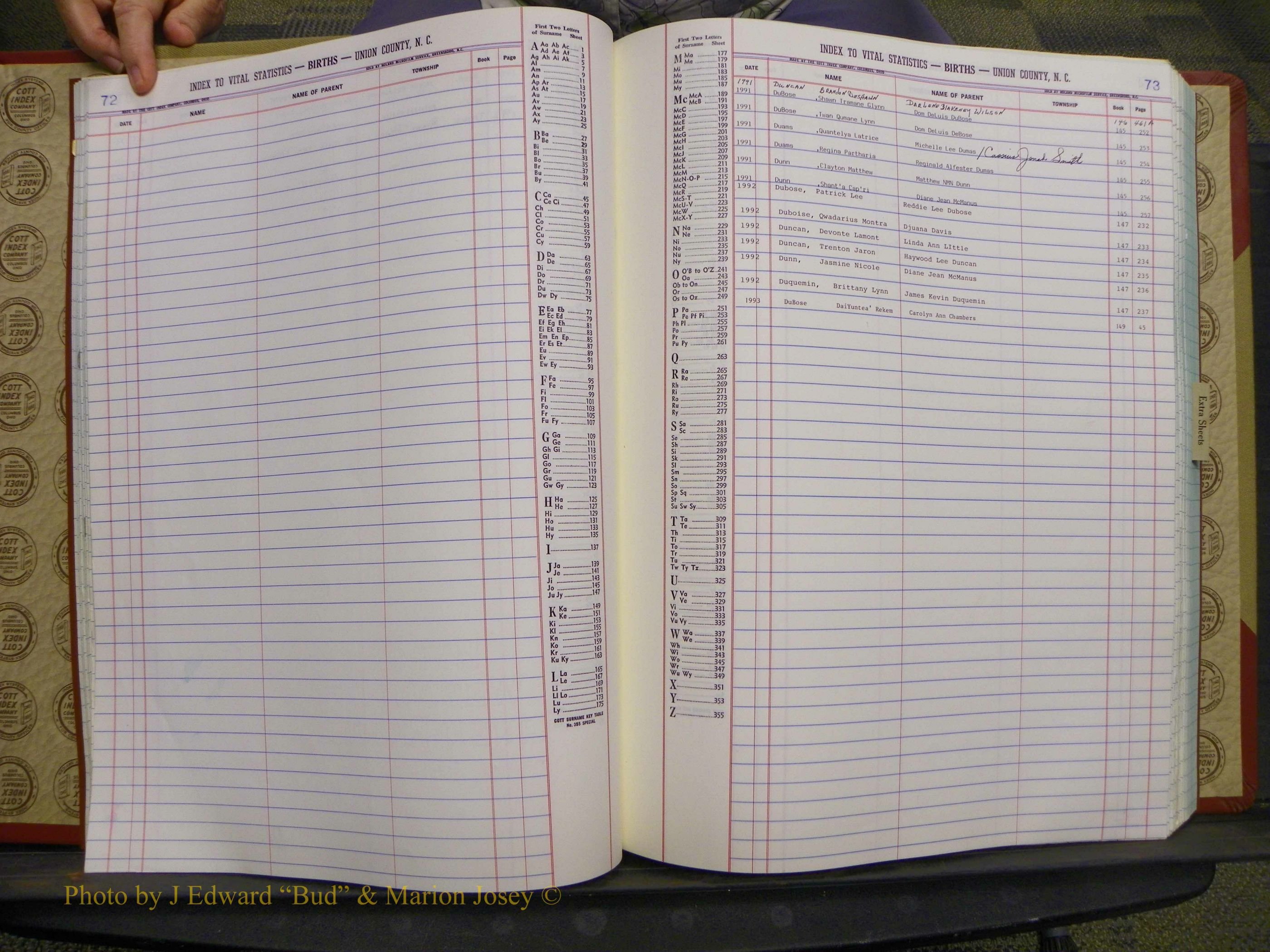 Union Co, NC Births, A-Z, 1991-1992 (28).JPG