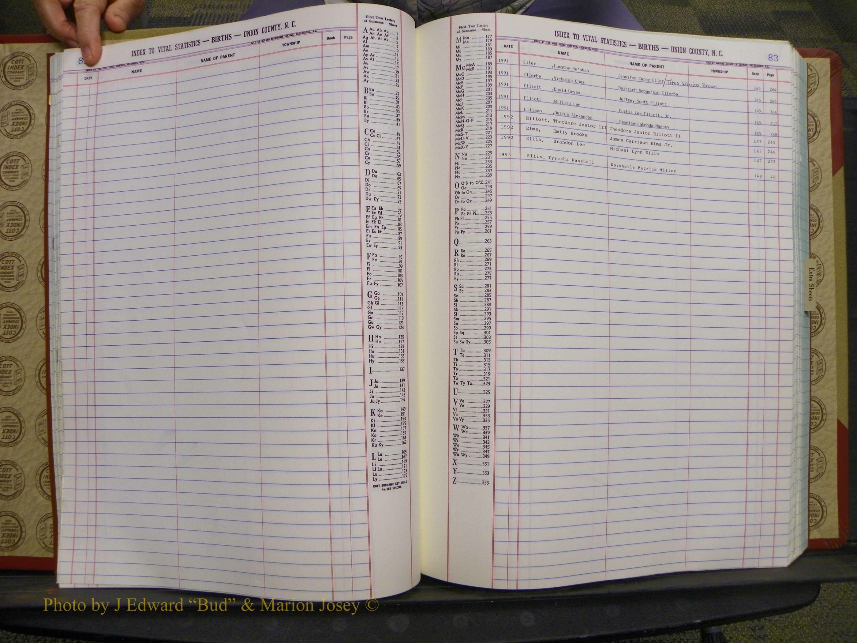 Union Co, NC Births, A-Z, 1991-1992 (33).JPG