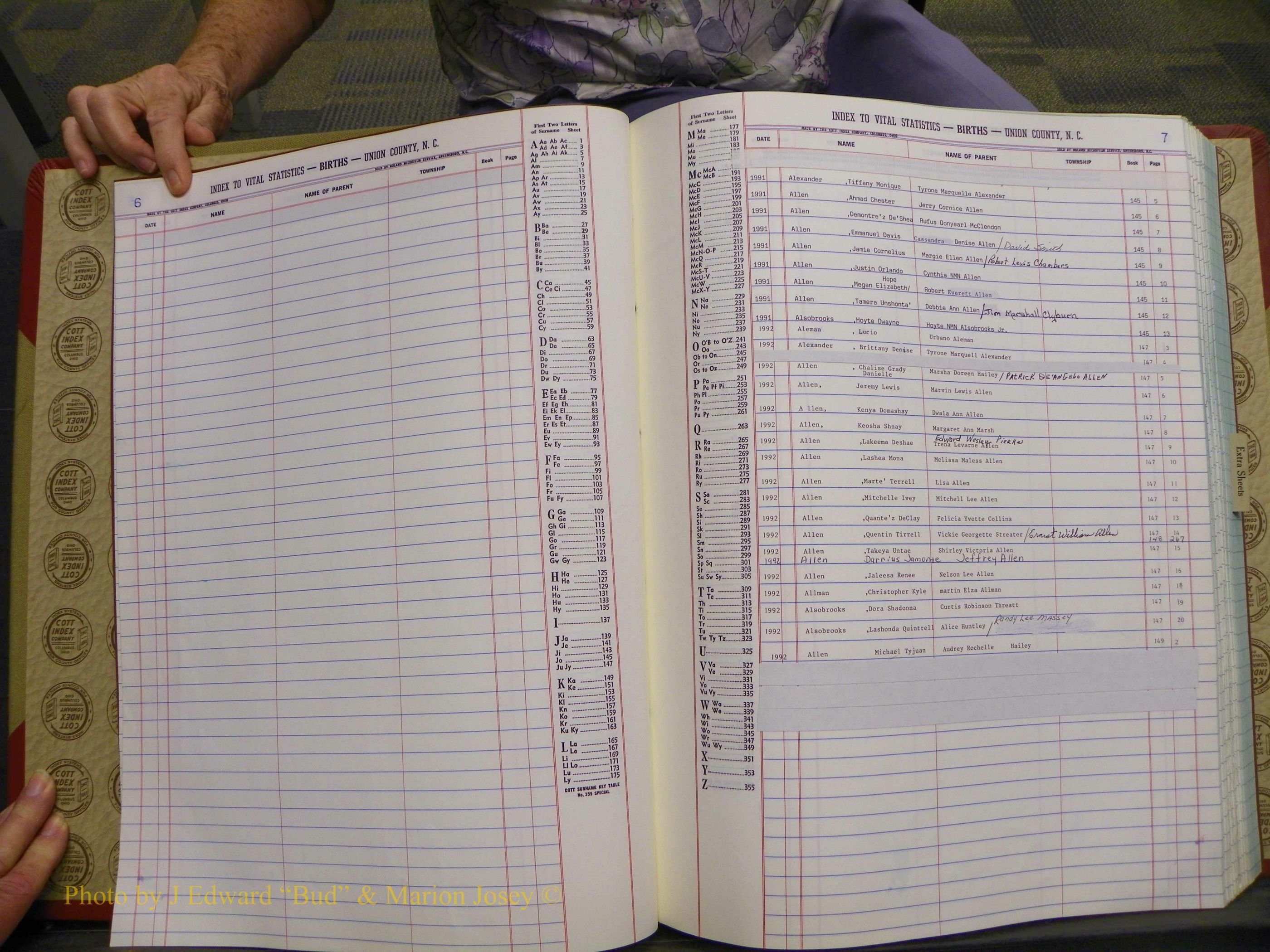 Union Co, NC Births, A-Z, 1991-1992 (4).JPG