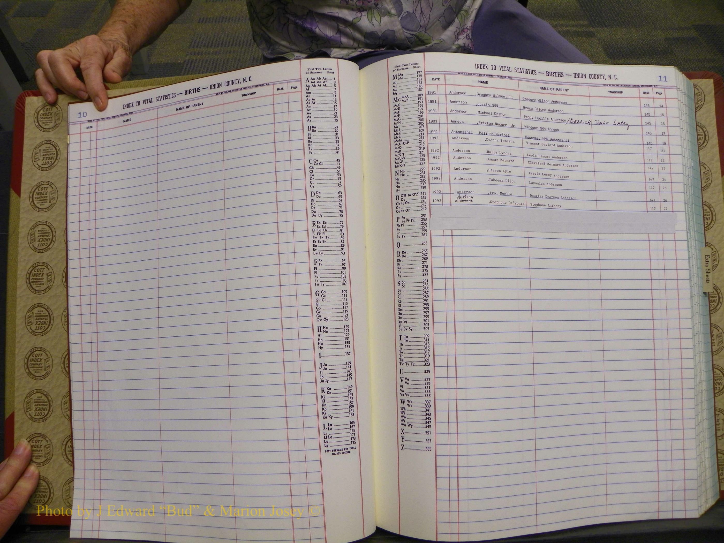 Union Co, NC Births, A-Z, 1991-1992 (5).JPG