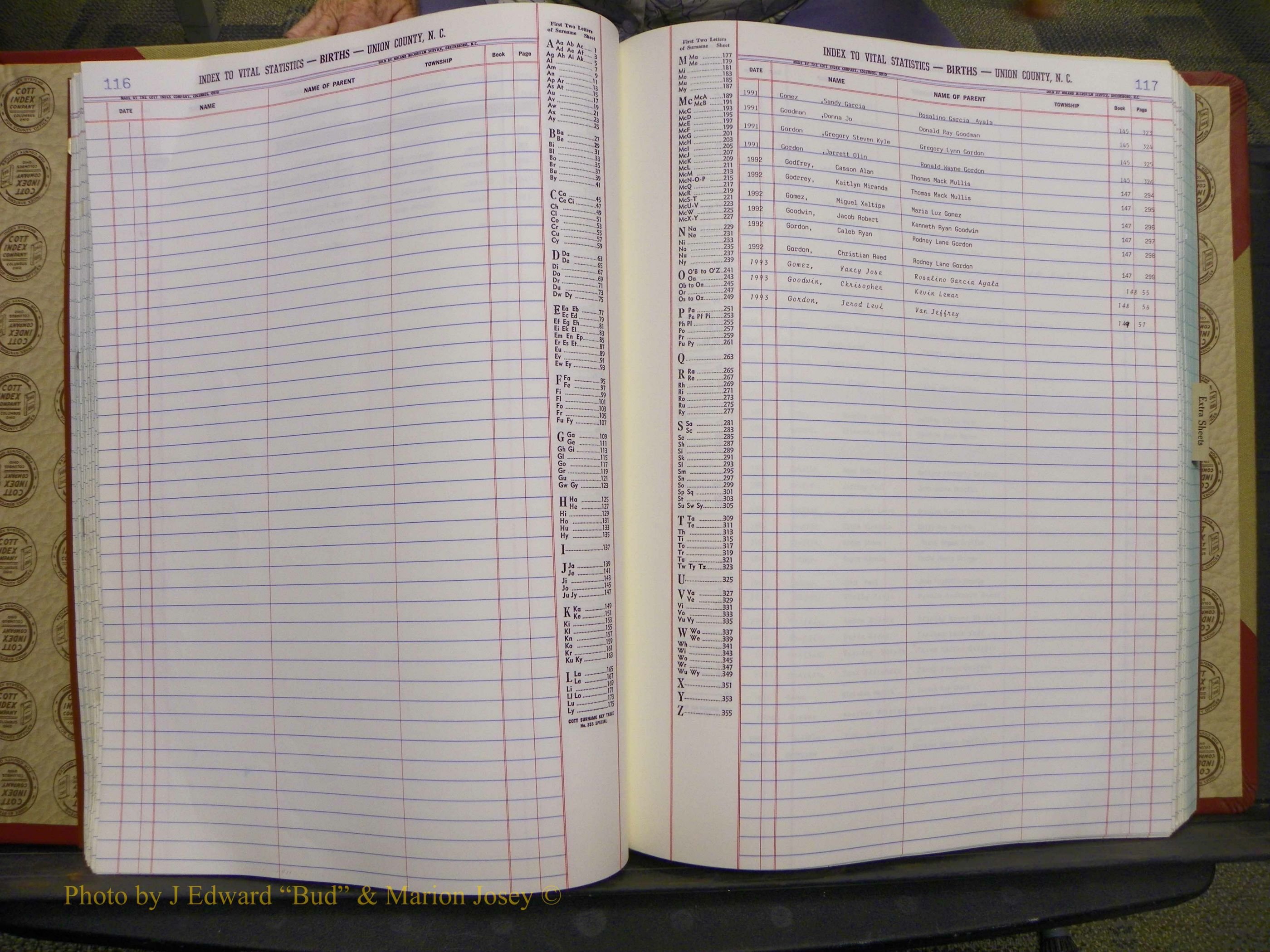 Union Co, NC Births, A-Z, 1991-1992 (50).JPG