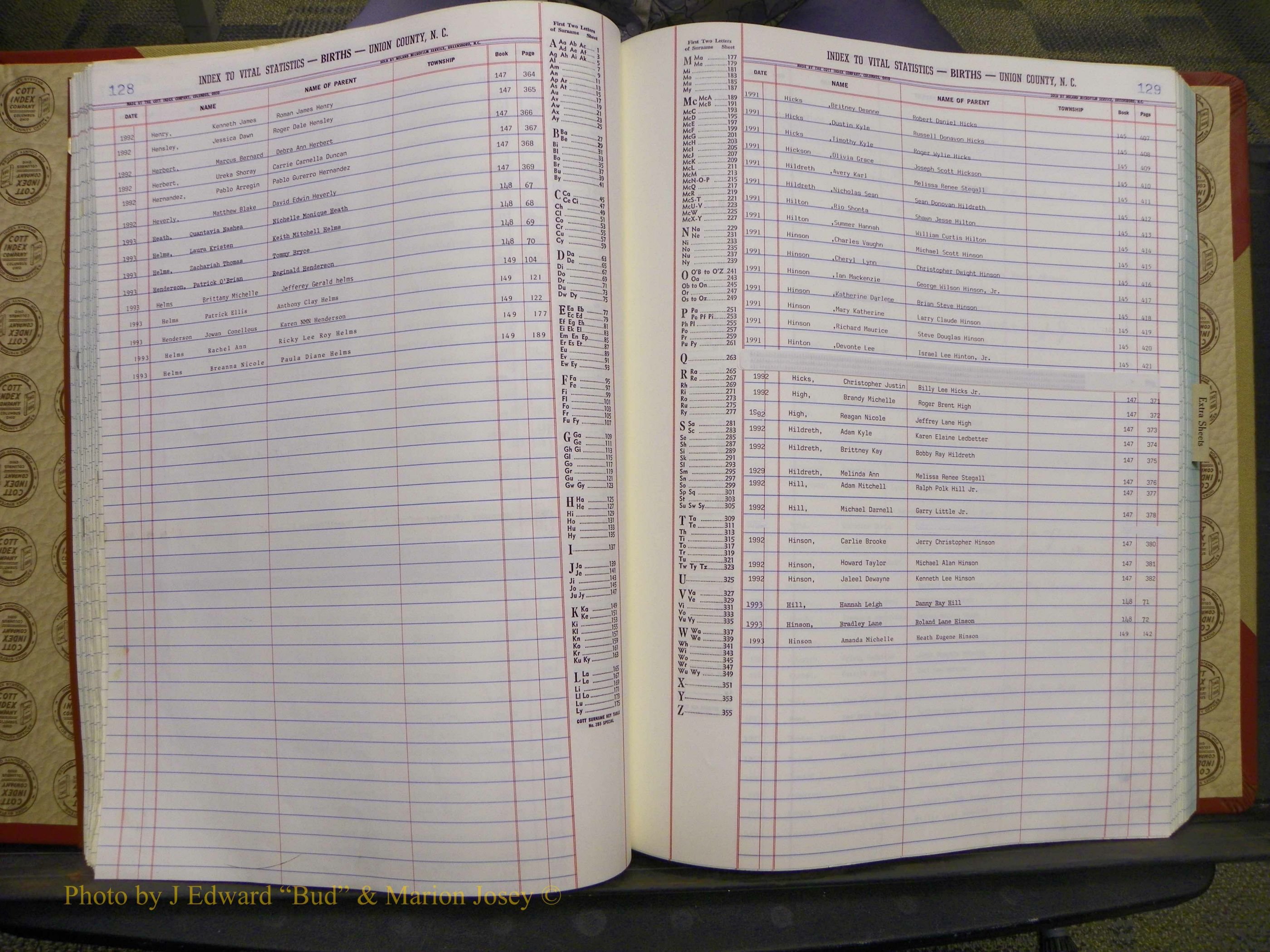 Union Co, NC Births, A-Z, 1991-1992 (56).JPG