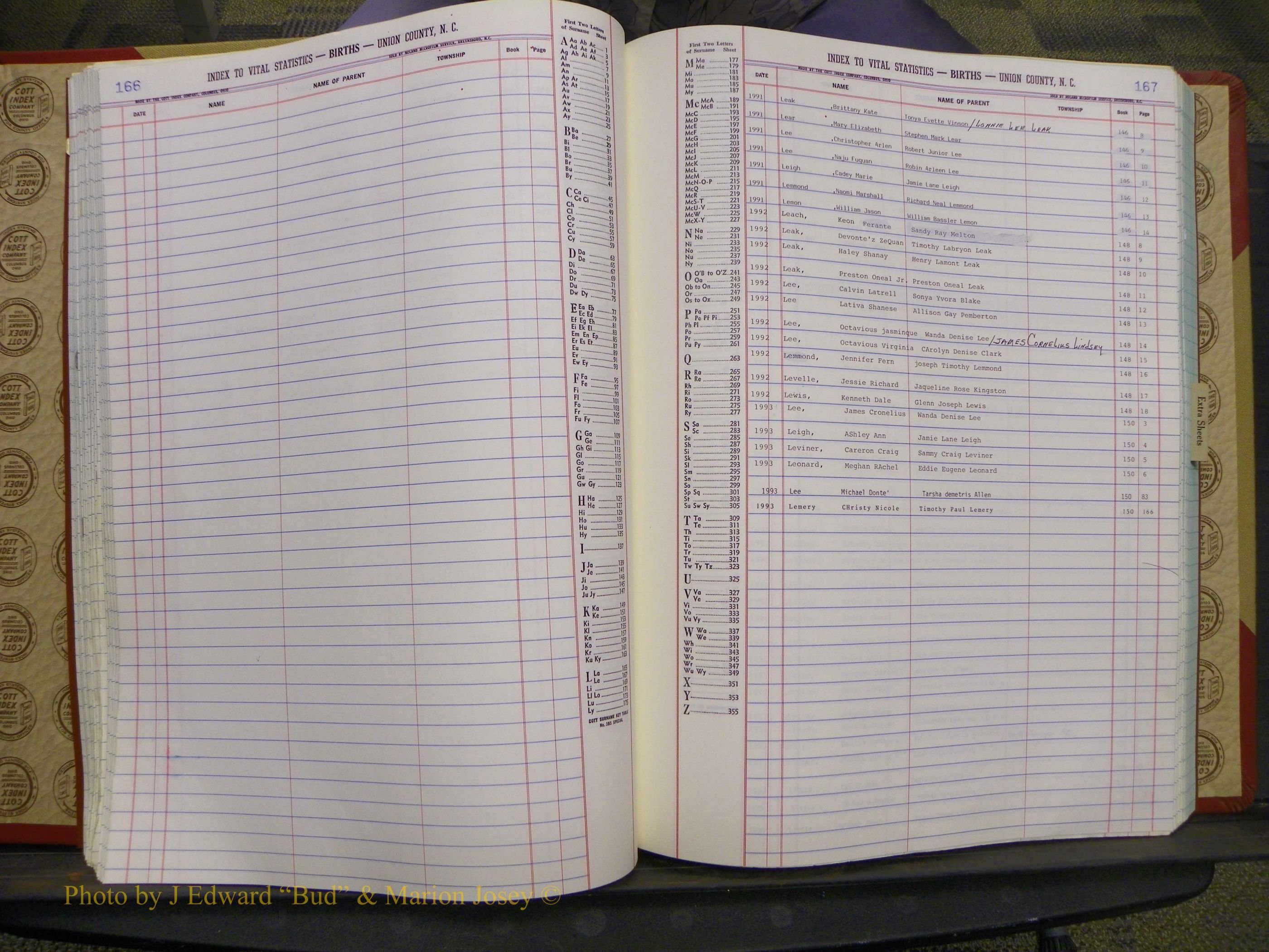 Union Co, NC Births, A-Z, 1991-1992 (73).JPG