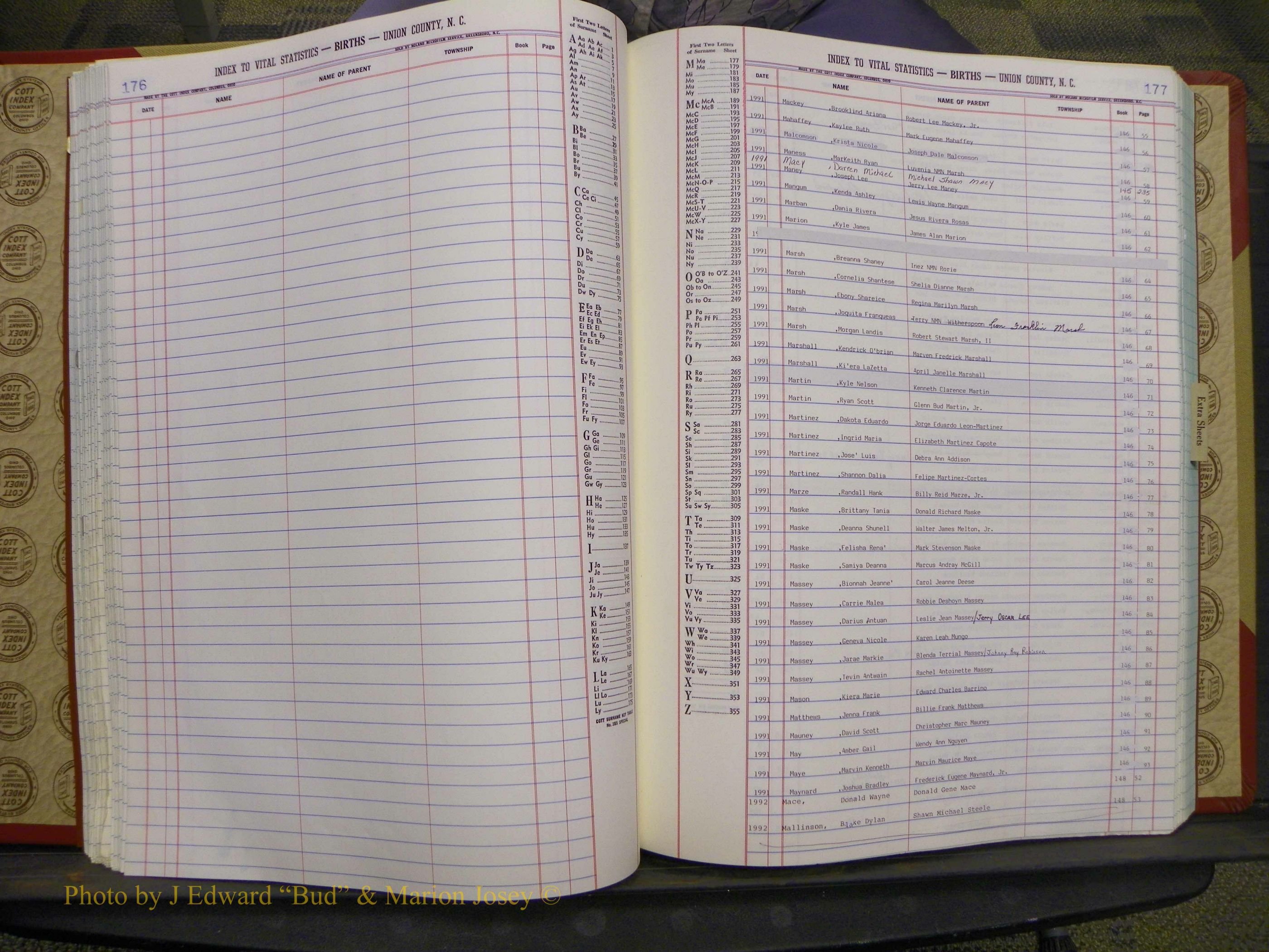 Union Co, NC Births, A-Z, 1991-1992 (77).JPG