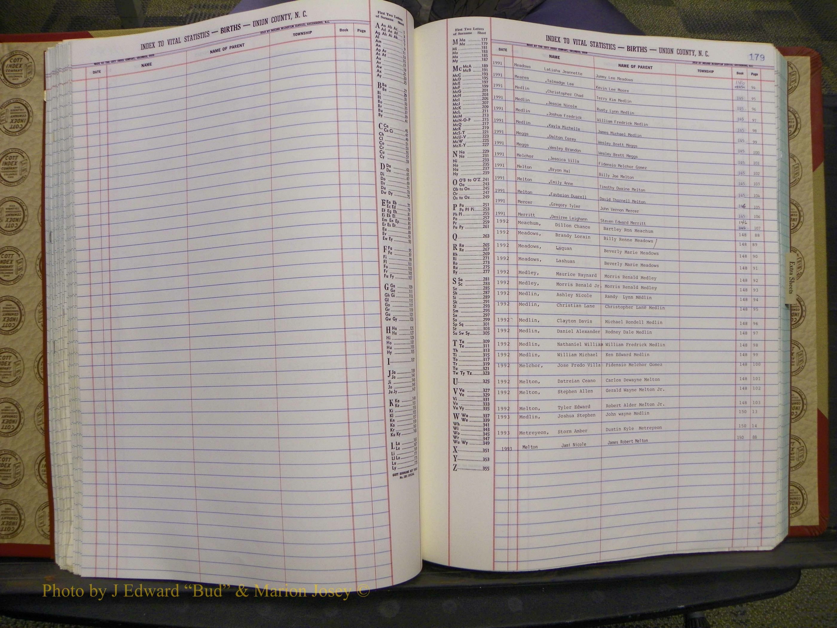 Union Co, NC Births, A-Z, 1991-1992 (78).JPG