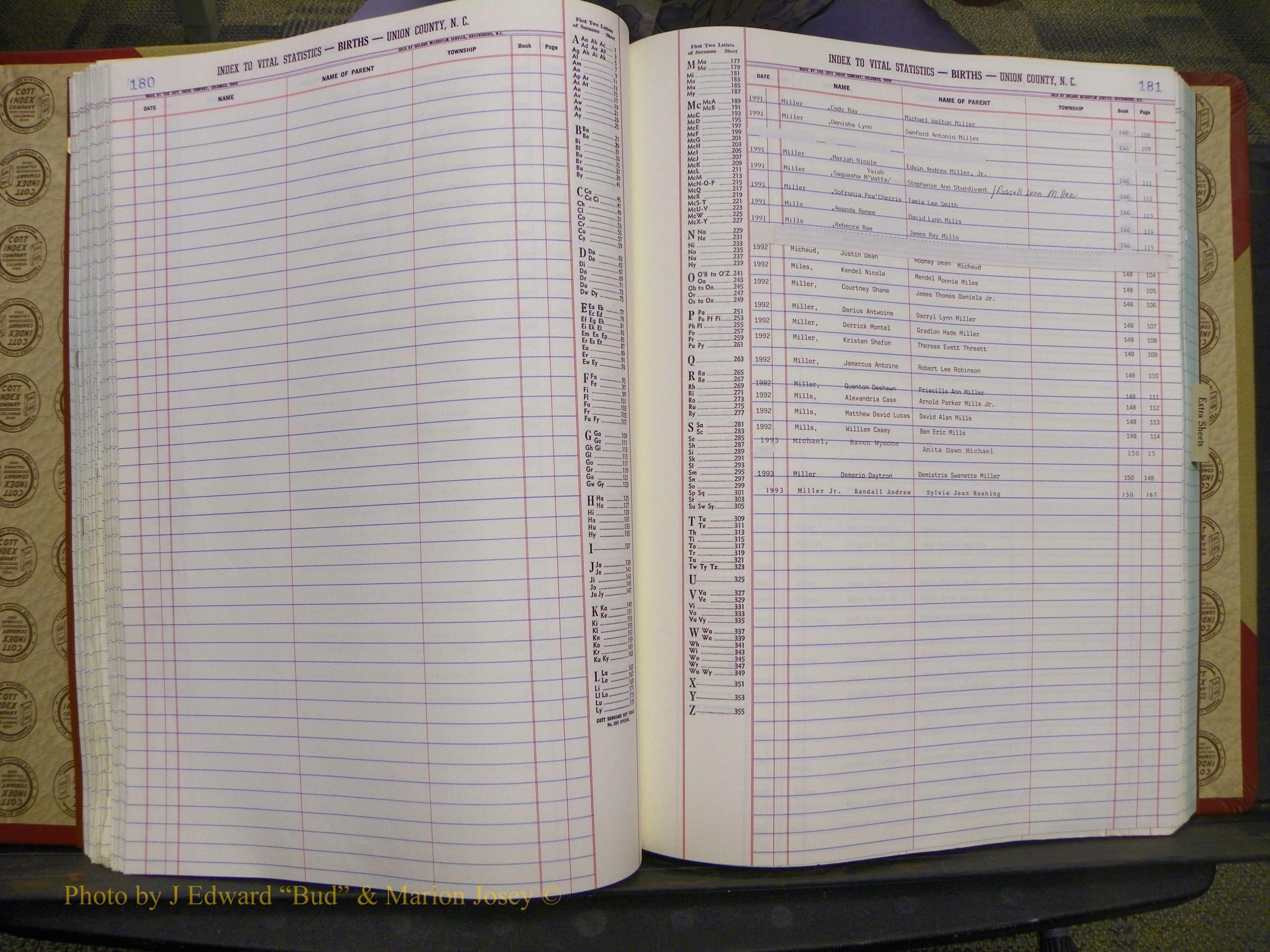 Union Co, NC Births, A-Z, 1991-1992 (80).JPG