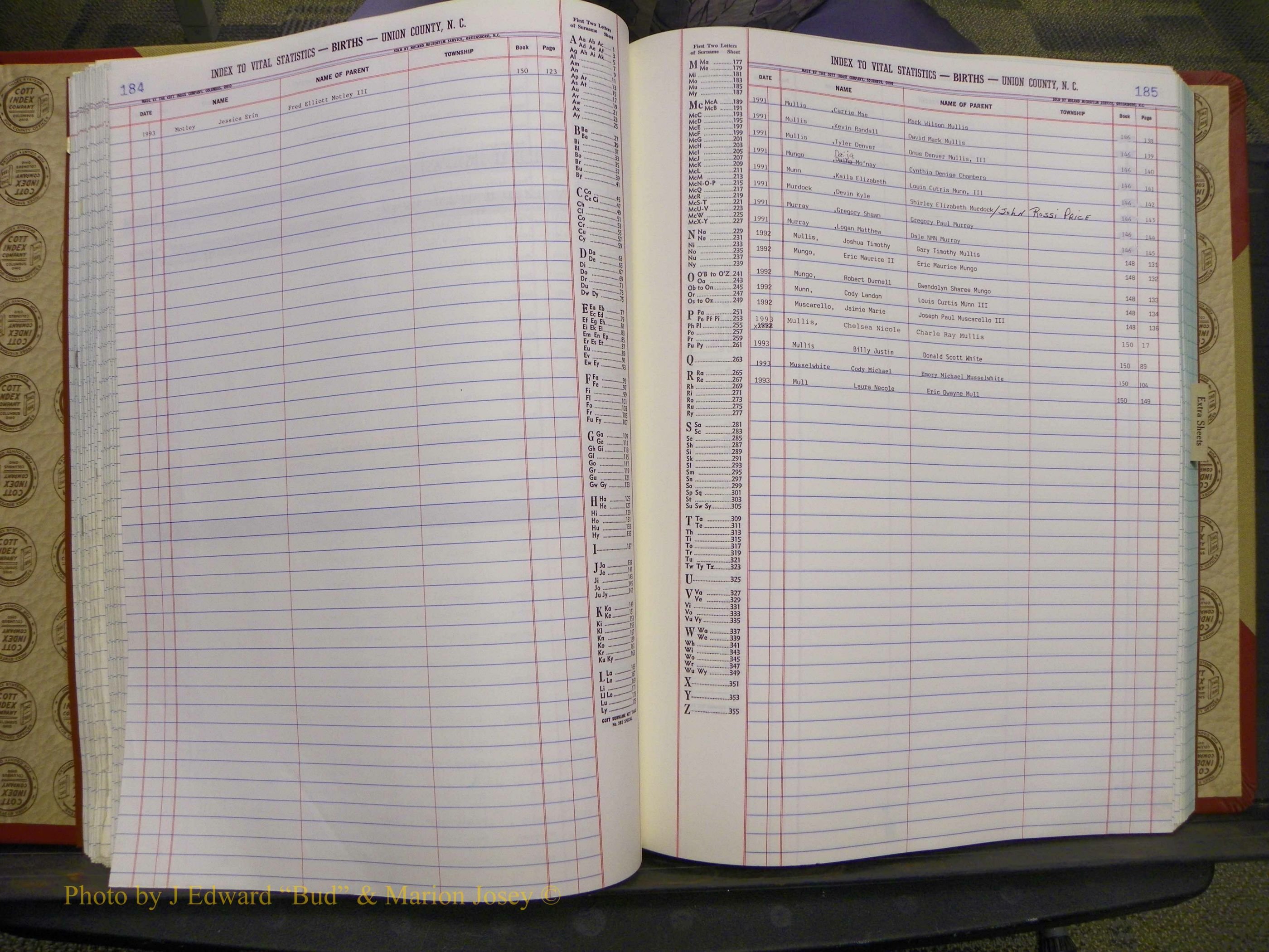 Union Co, NC Births, A-Z, 1991-1992 (82).JPG