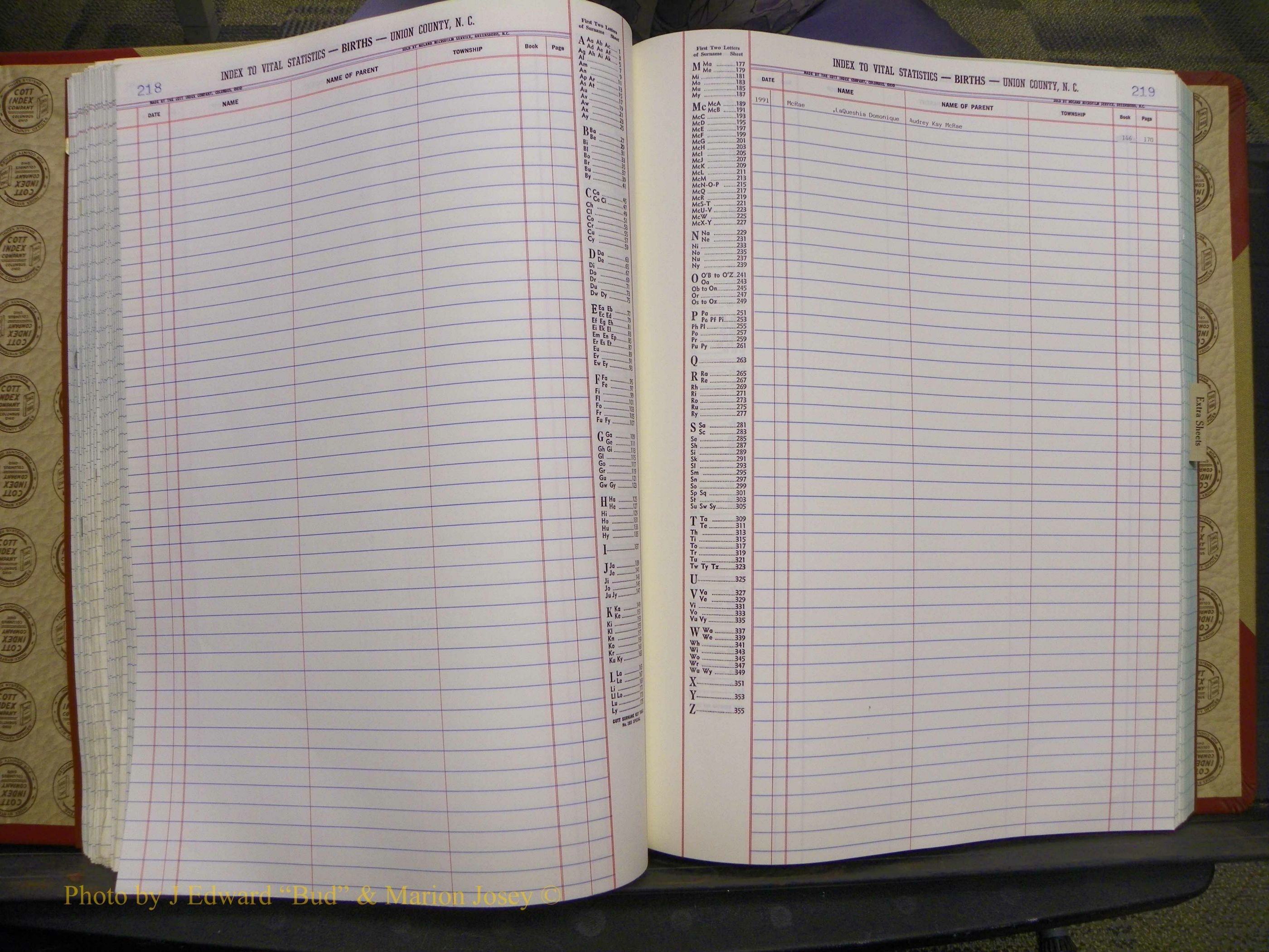 Union Co, NC Births, A-Z, 1991-1992 (94).JPG